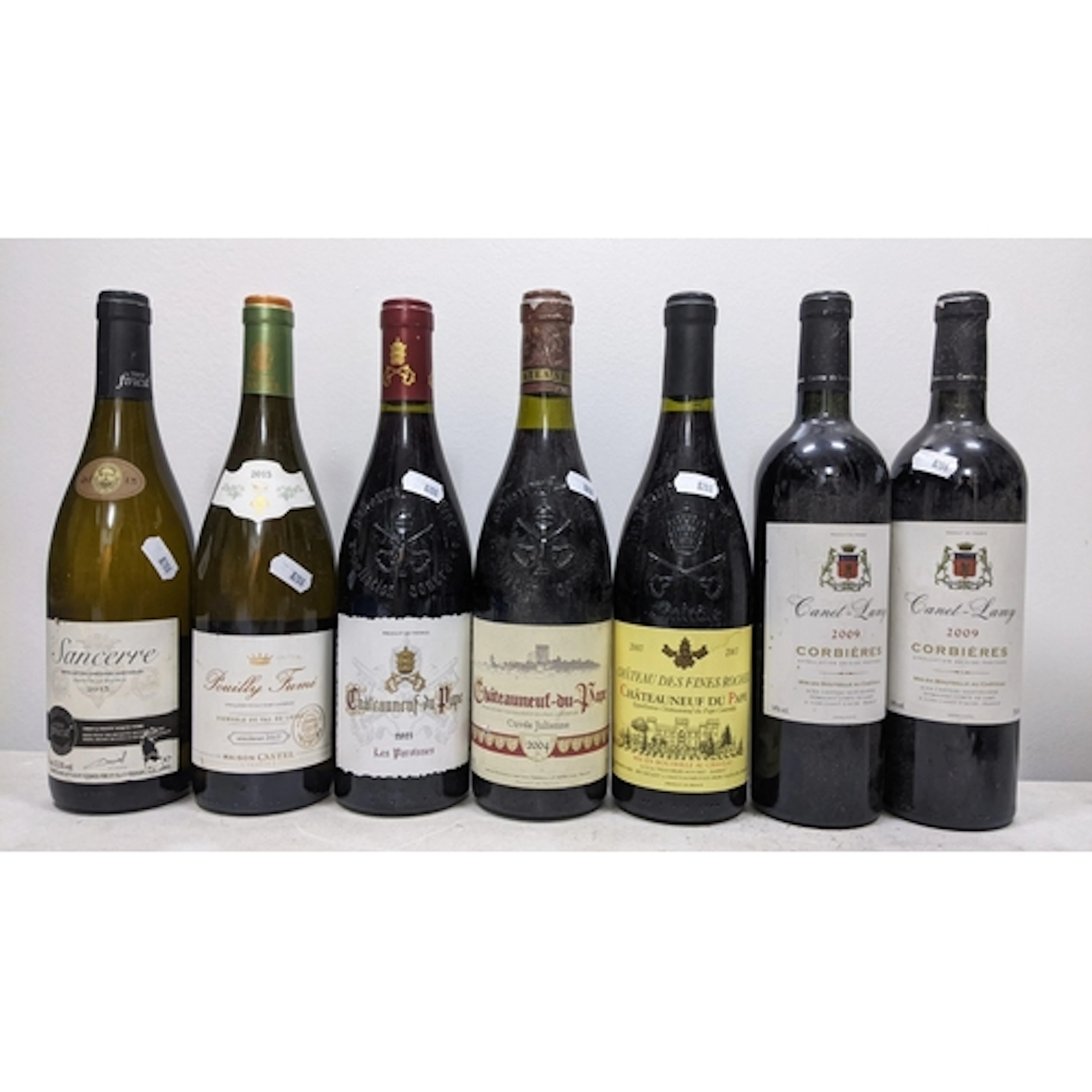 Seven bottles of assorted French wine, comprising:- - One bo...