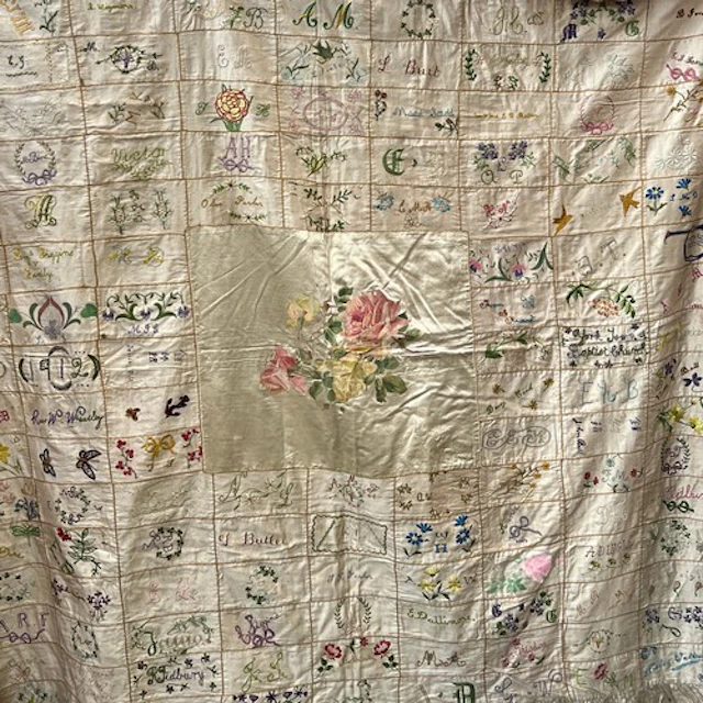 An interesting patchwork quilt c.1912 from a Christian Bapti...