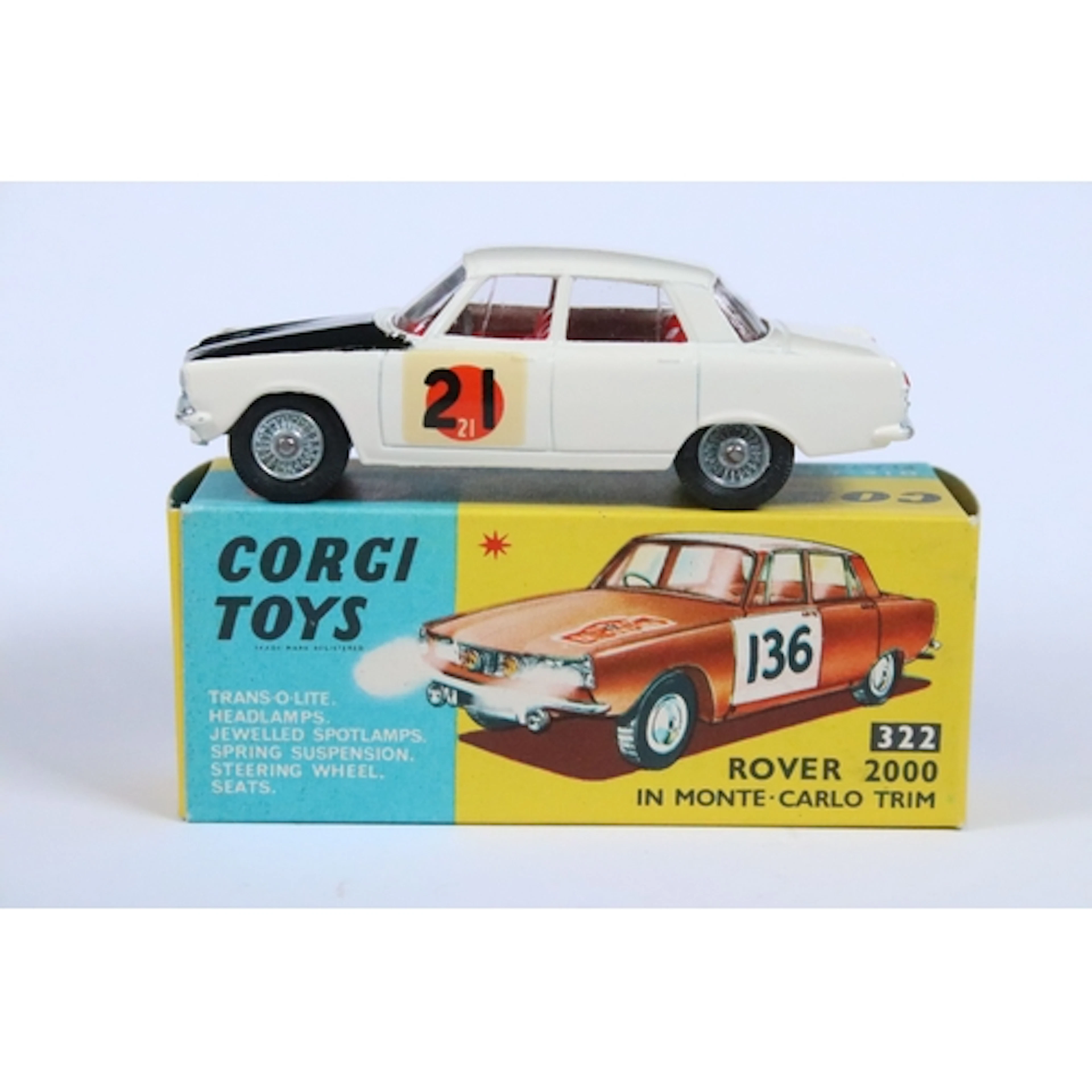 Boxed Corgi 322 Rover 2000 "International Rally Finish" diec...
