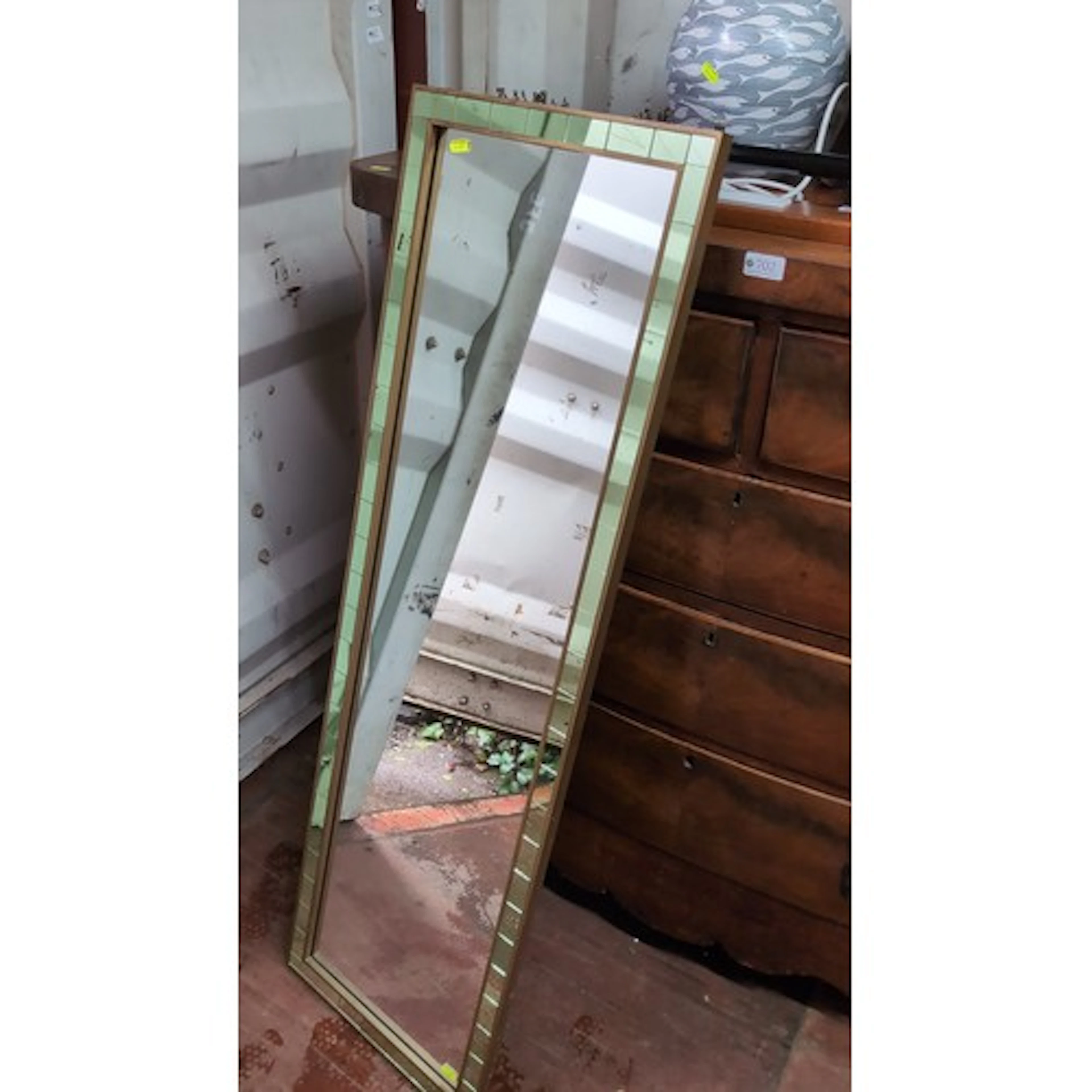 Mid-20th century wall mirror of rectangular form, the plate ...