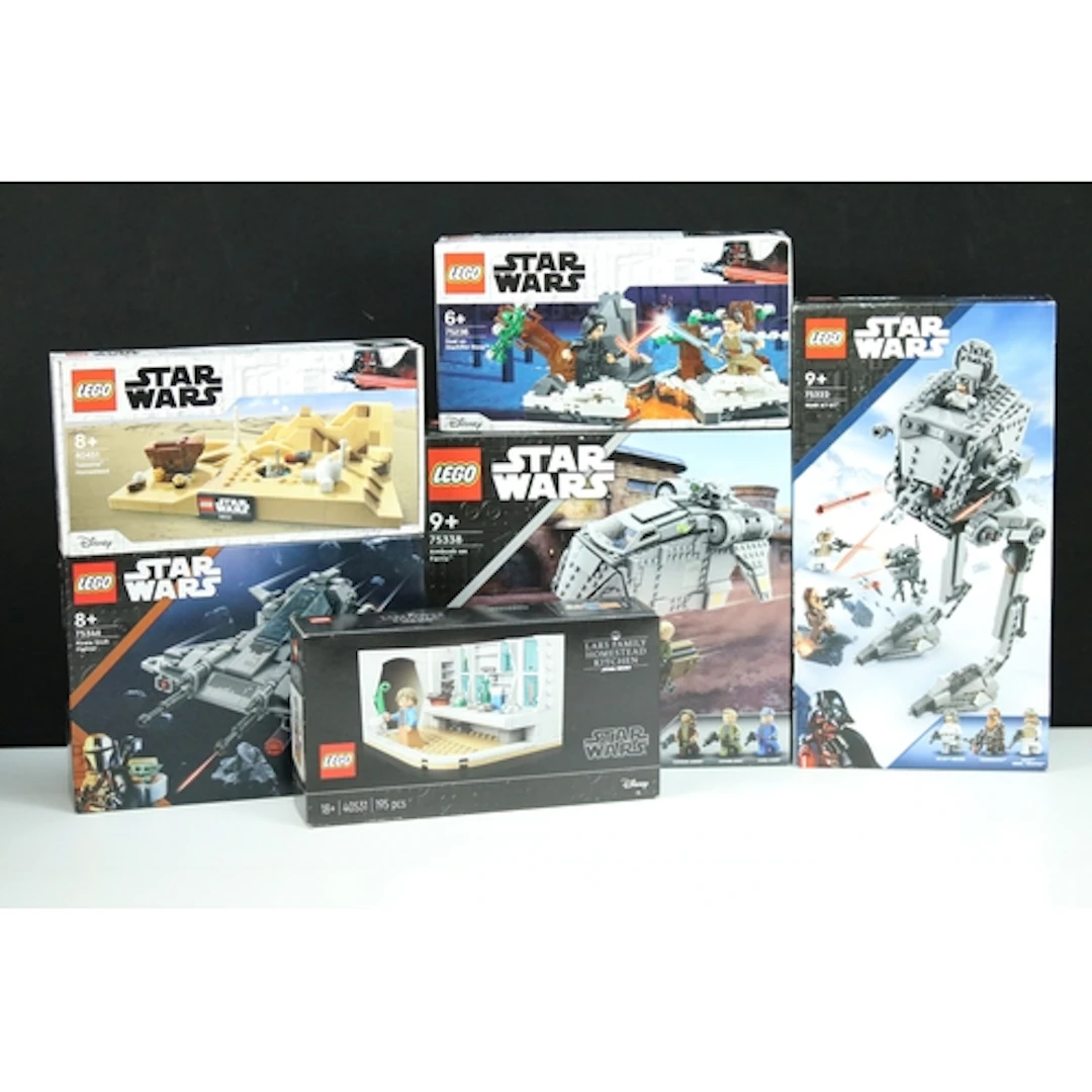 Lego - Six boxed Lego Star Wars sets to include 75322 Hoth A...