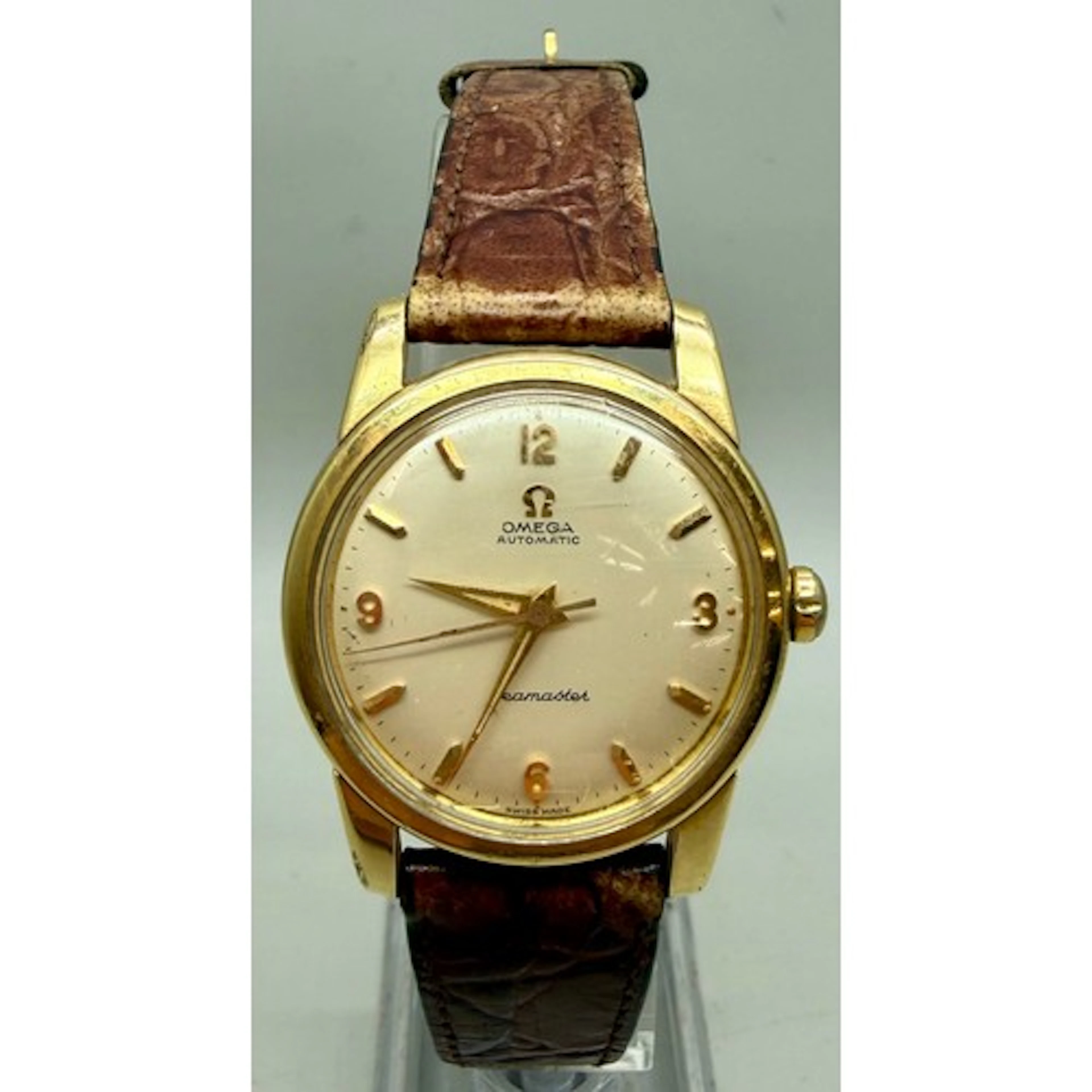 An Omega Seamaster automatic wristwatch with gold plated cas...