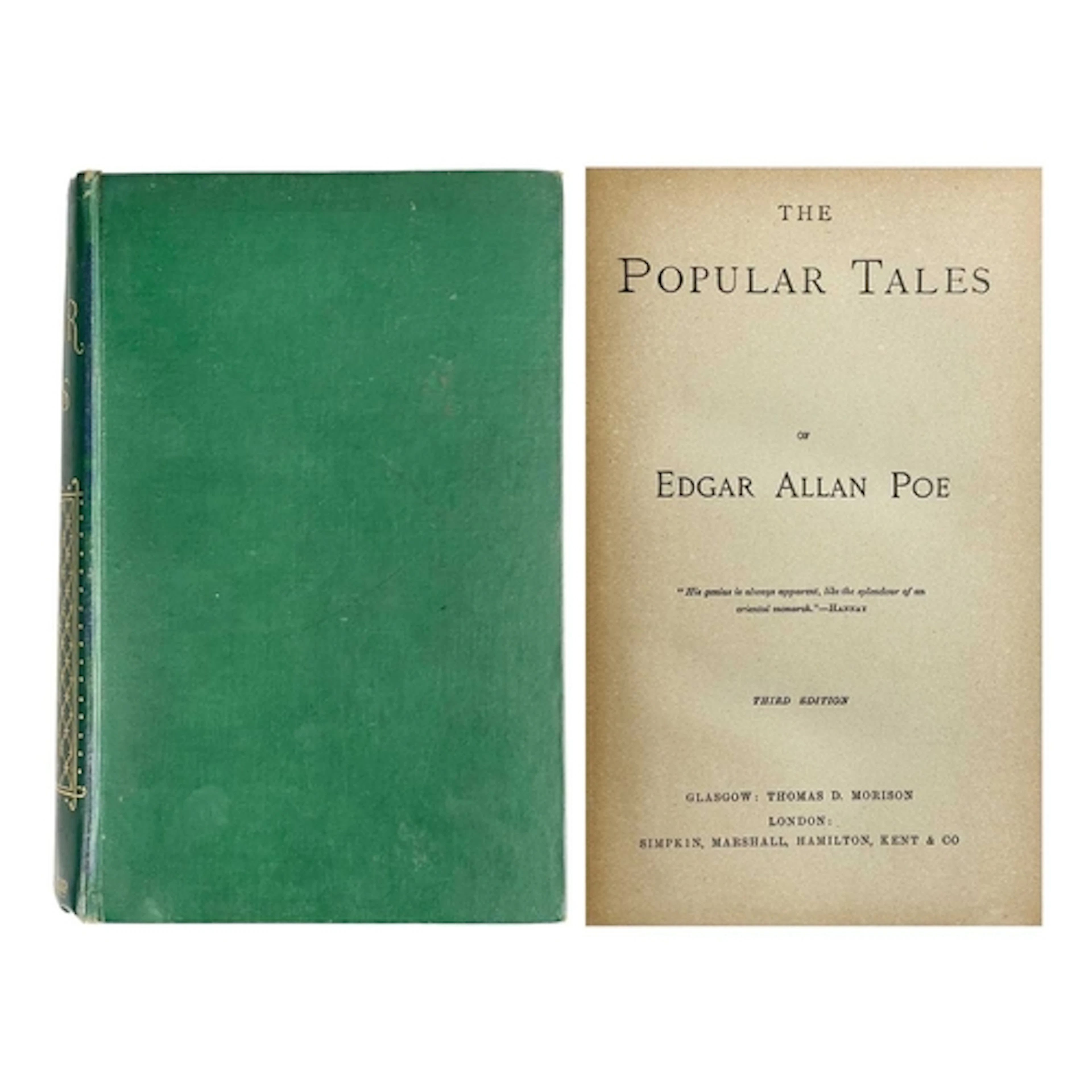 The Popular Tales of Edgar Allan Poe Third edition Original ...