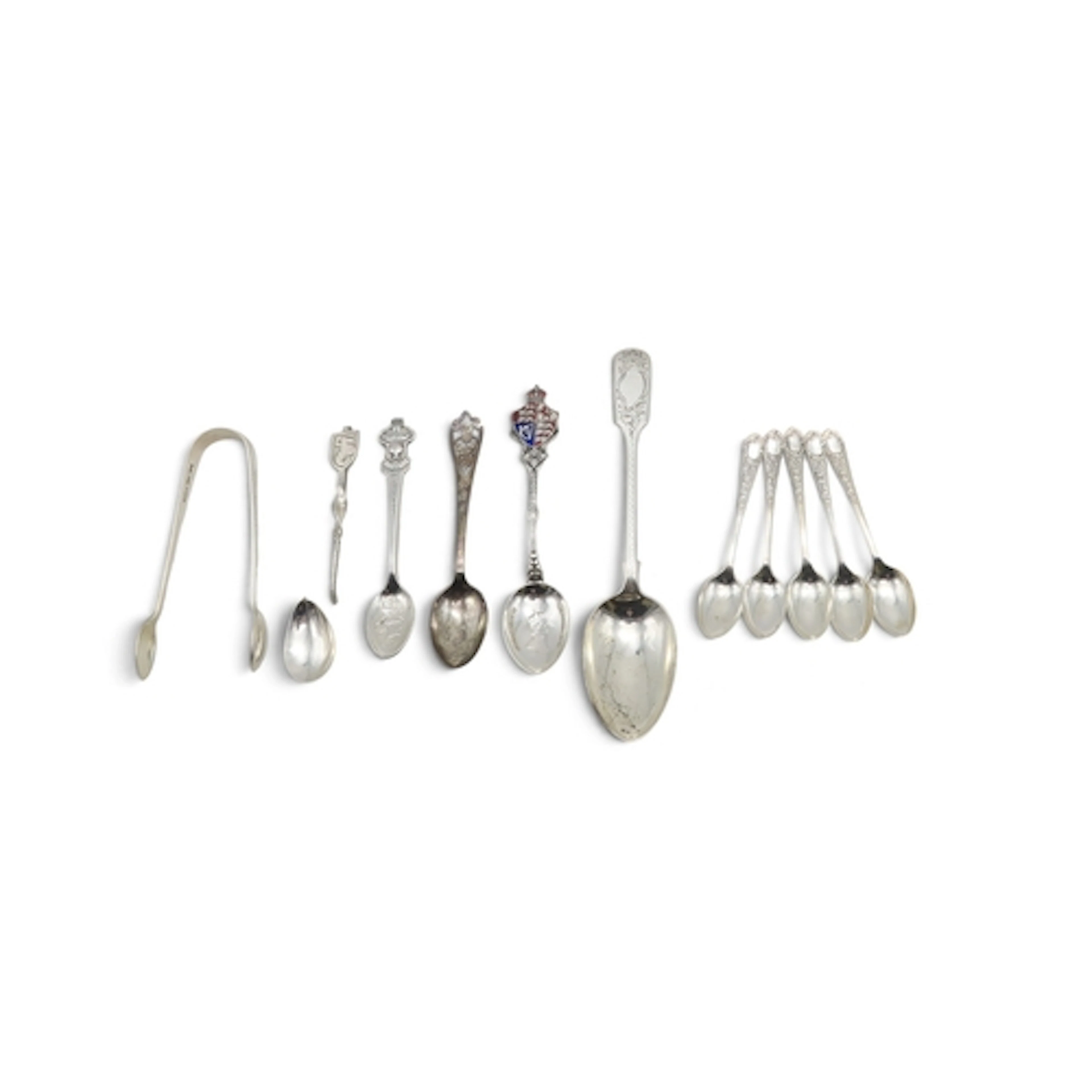 An assortment of Victorian and later silver flatware, to inc...