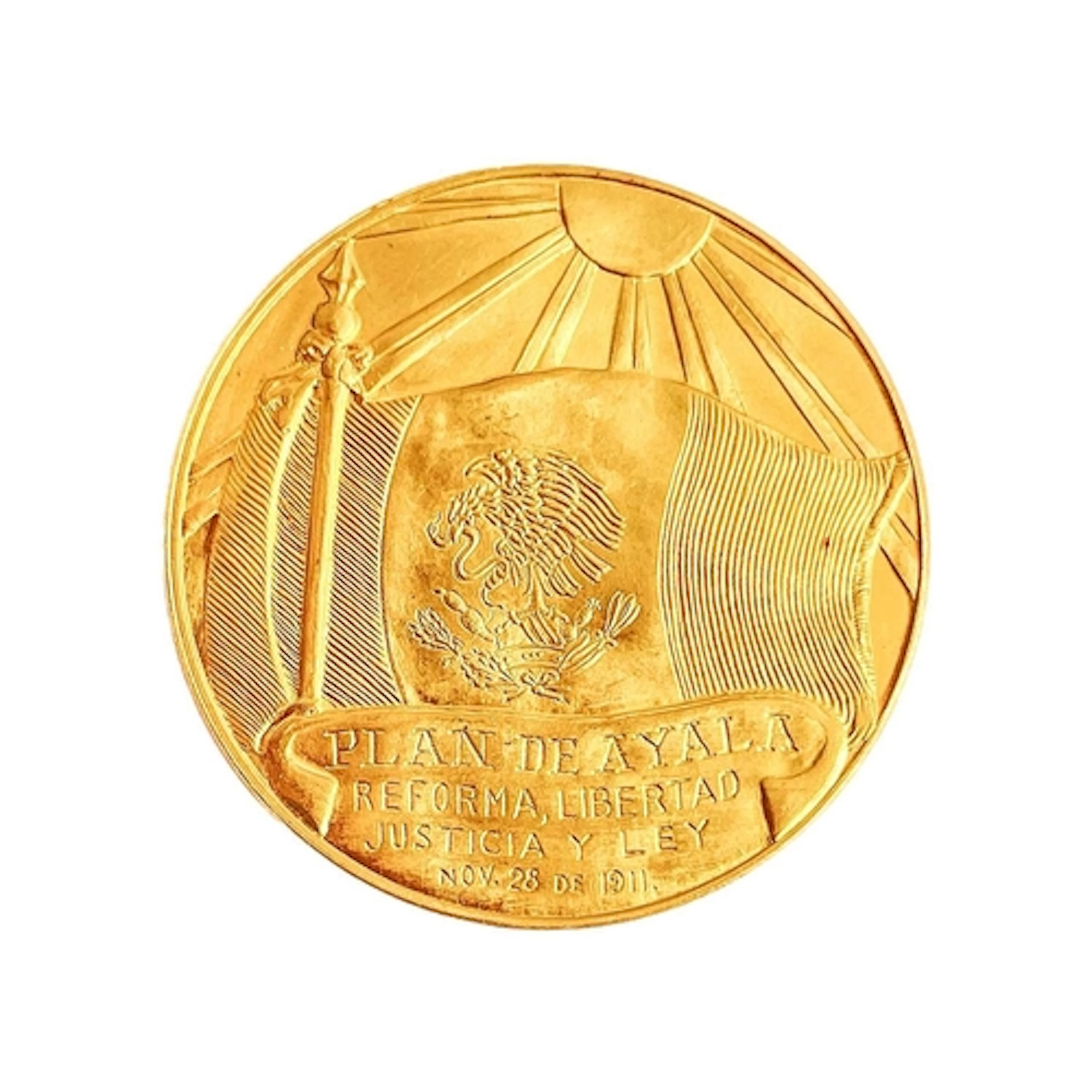 1961 Mexican Gold Commemorative Medallion. This medallion ho...