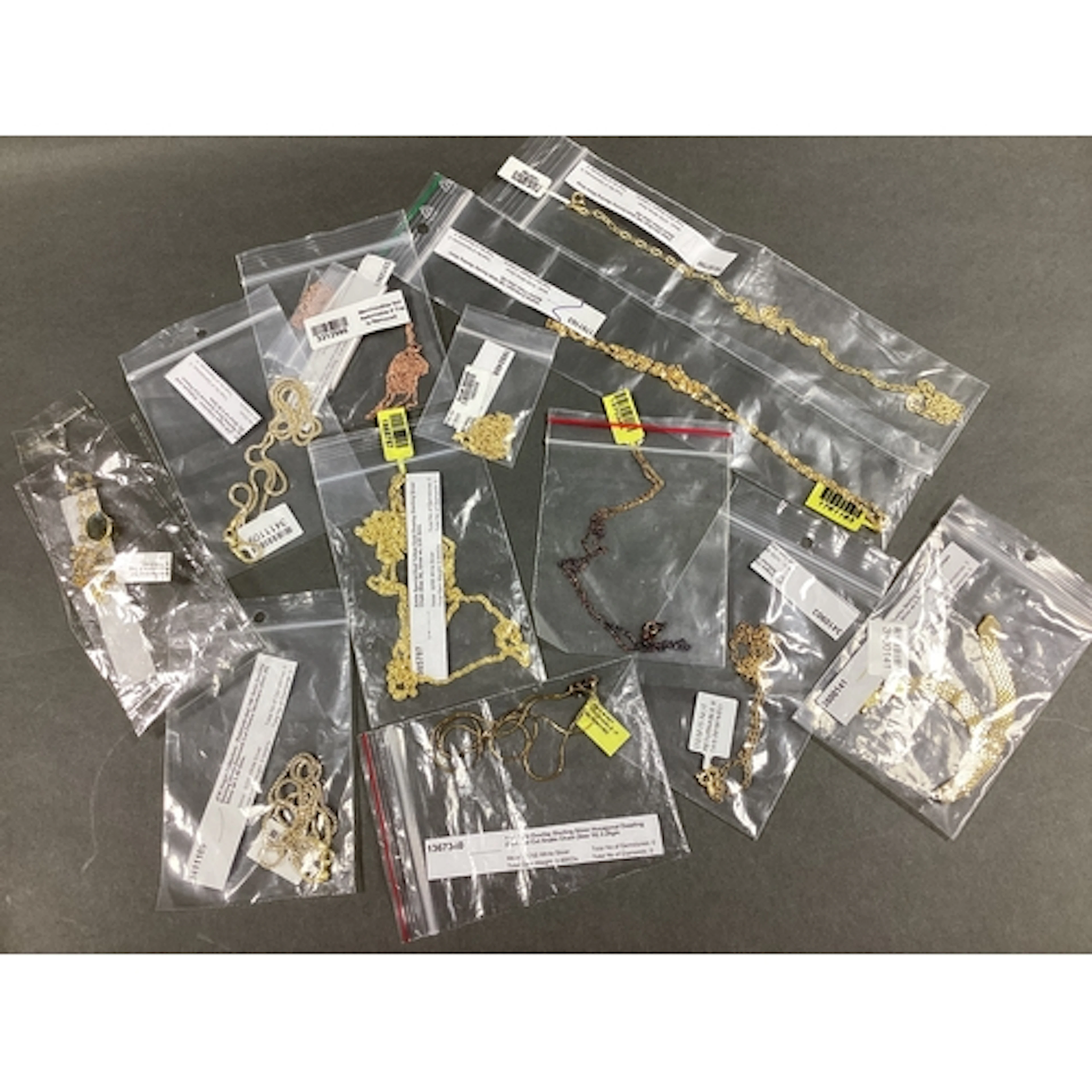 A Selection of Modern Gold Plated Chains and Bracelets, incl...