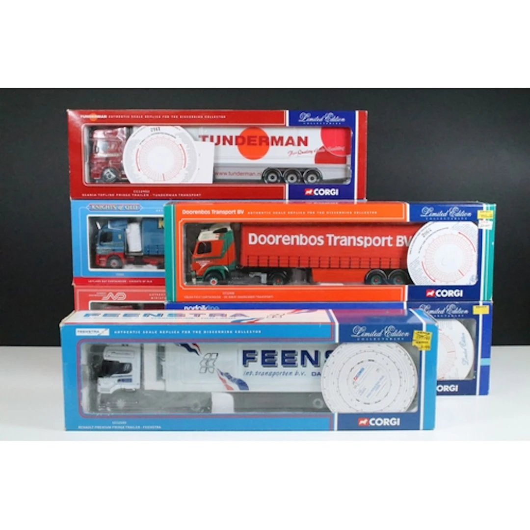 Six boxed 1/50 Corgi ltd edn diecast haulage models to inclu...