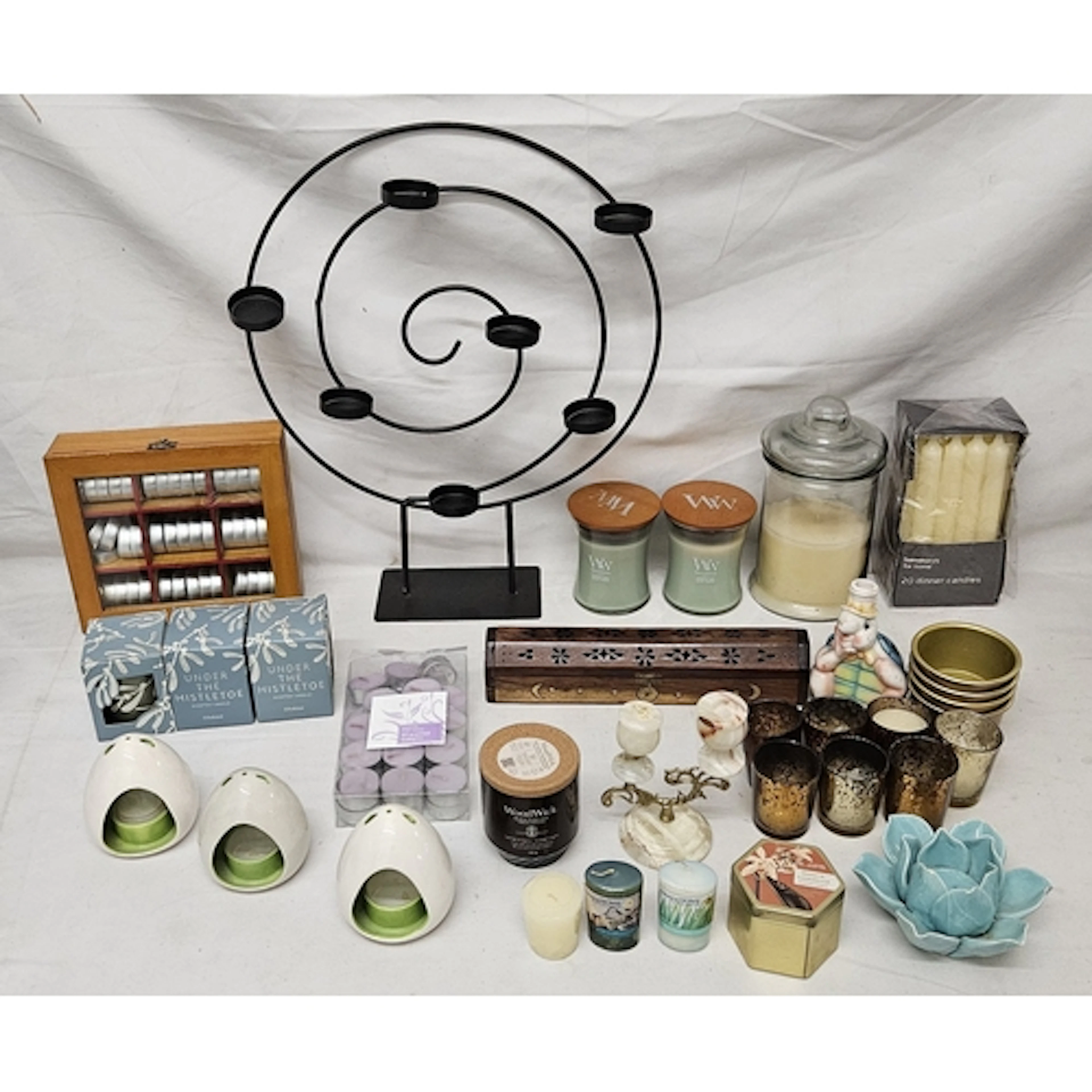 Scented Candles incl. Wood Wick, Habitat, incense burner, ca...
