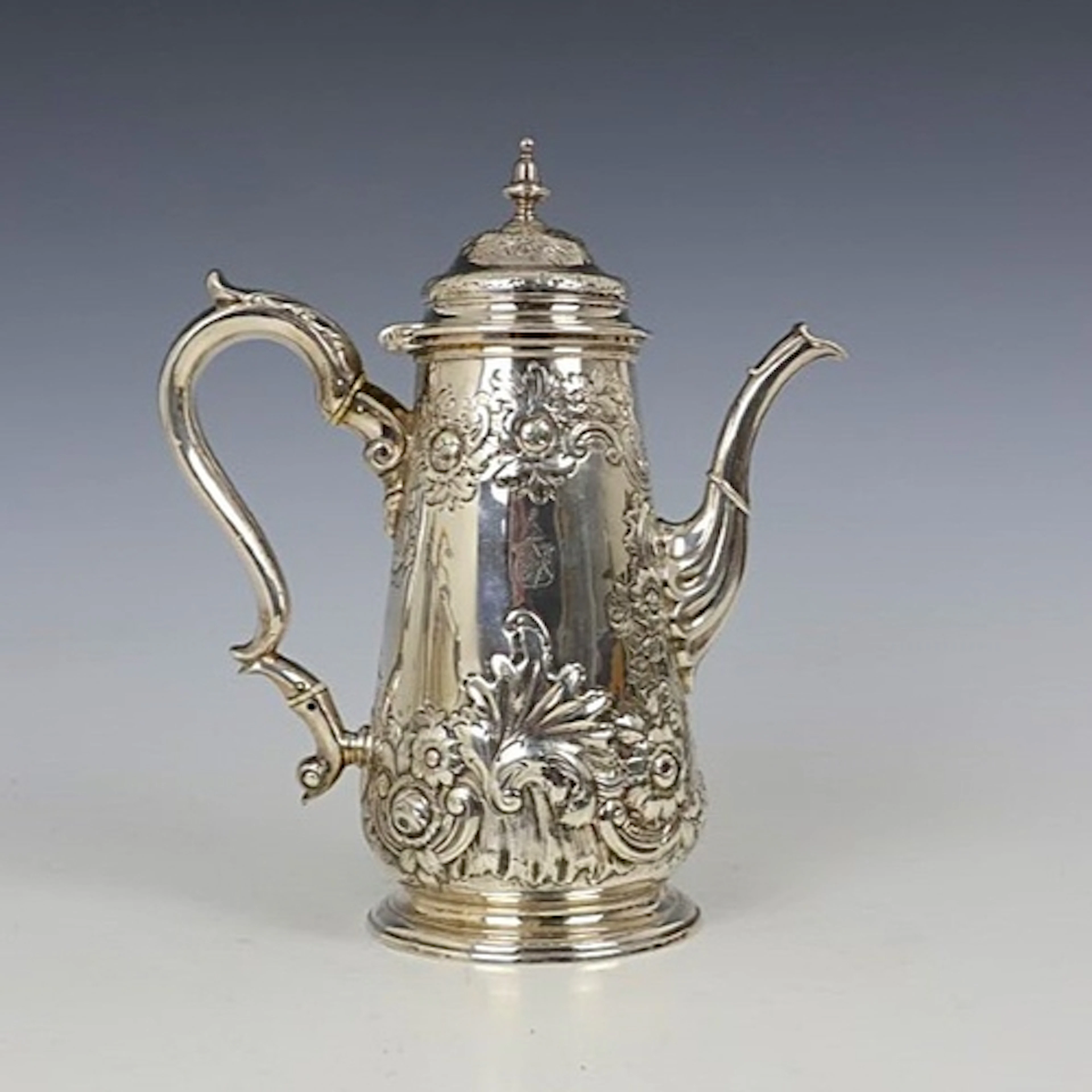 A George II silver coffee pot, possibly Richard Bayley, Lond...