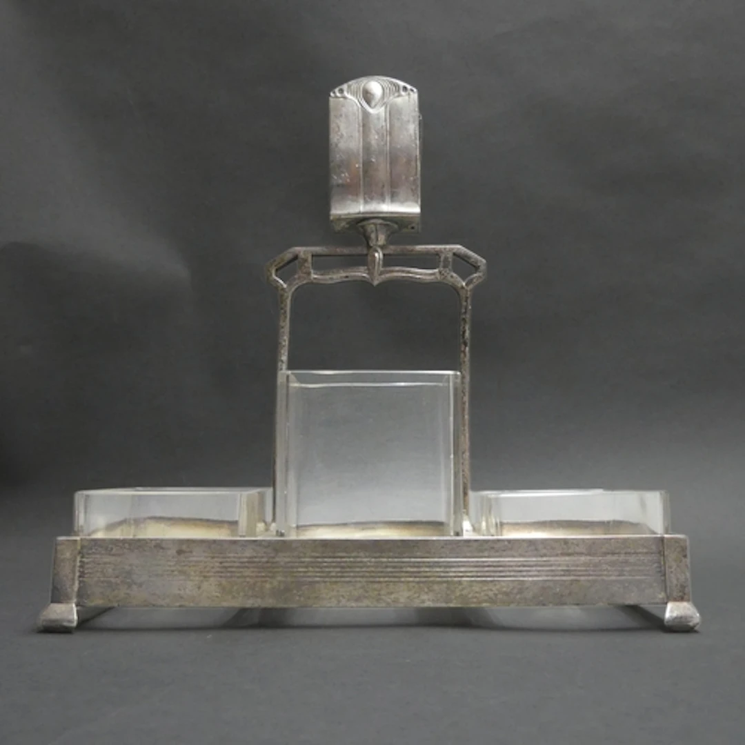 WMF - An Art Nouveau smoking compendium or stand, comprising...