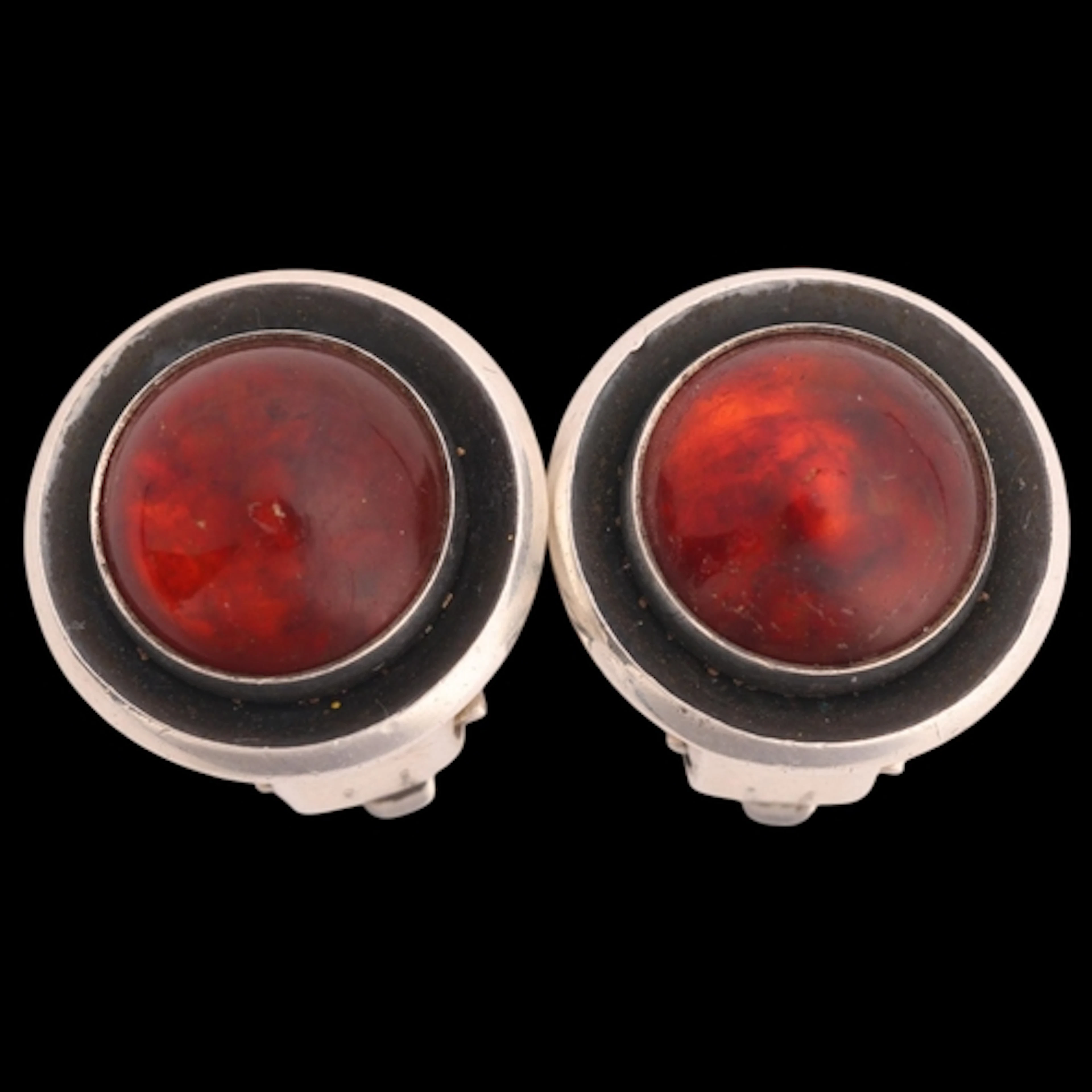 NIELS ERIK FROM - a pair of Danish modernist sterling silver...