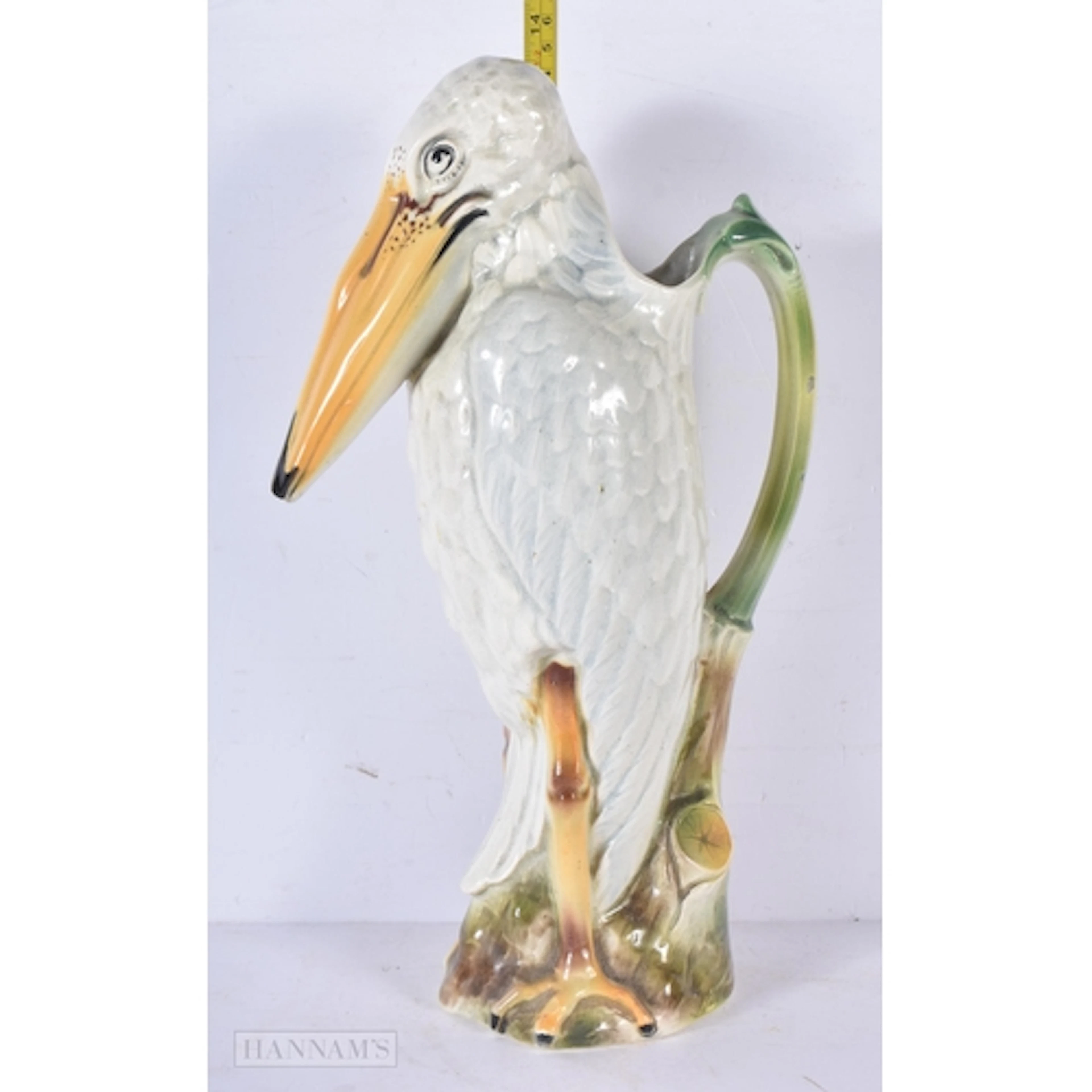 A St Clement and Keller Majolica Absinthe Pitcher in the for...