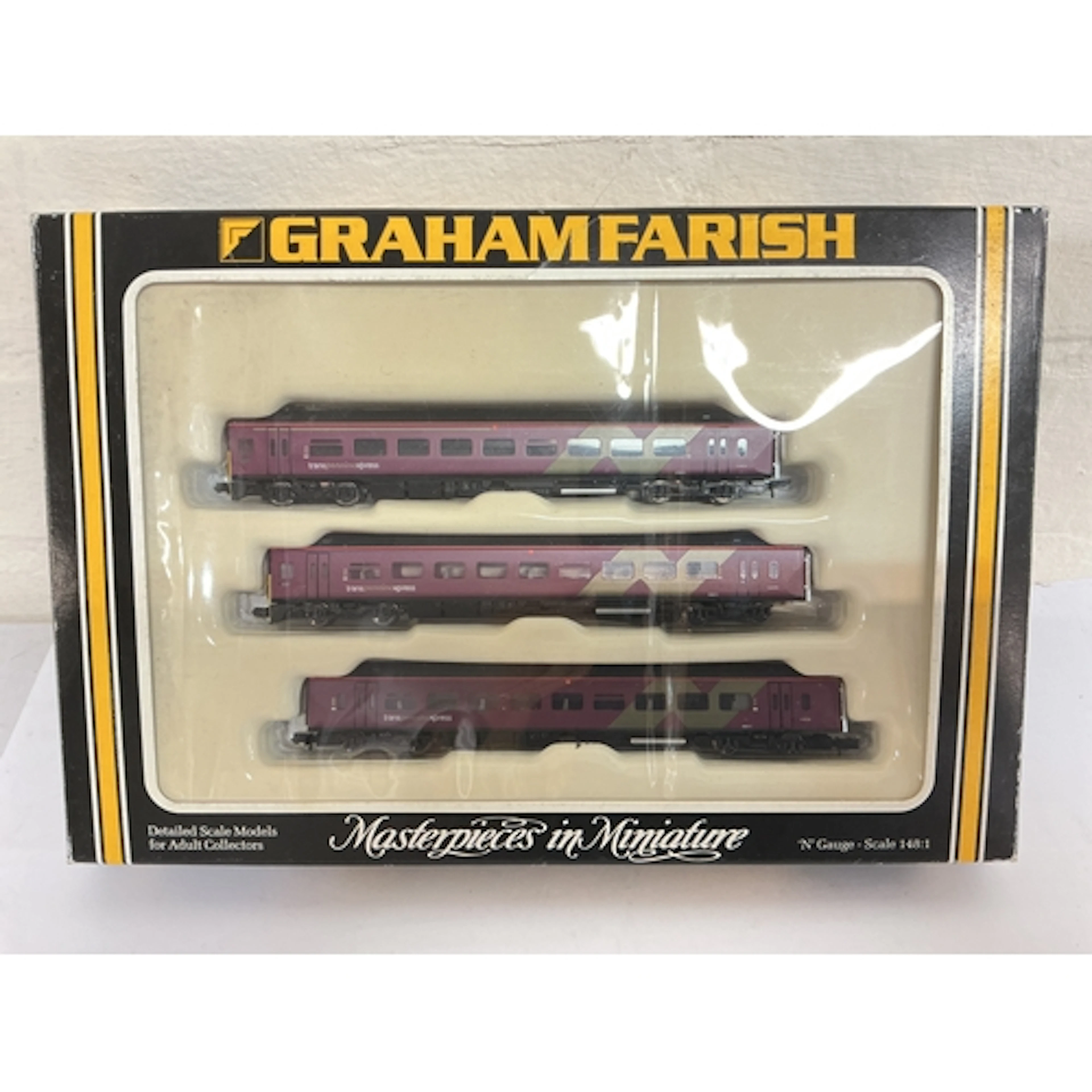 A Boxed N Gauge 158 3 Car DMU Northern Sprite #371525. No Re...
