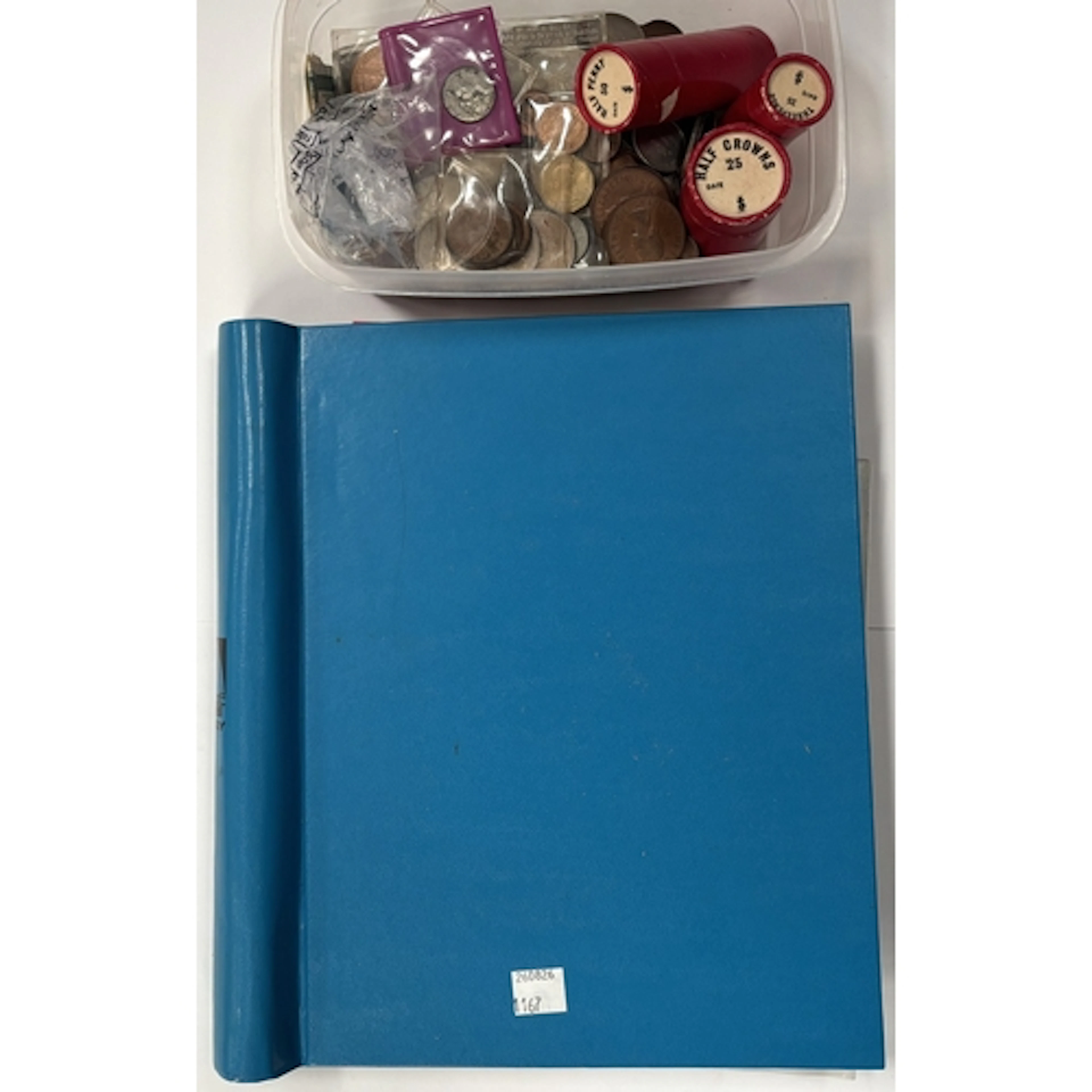 A small collection of GB and Irish pre-decimal coins, a 1966...