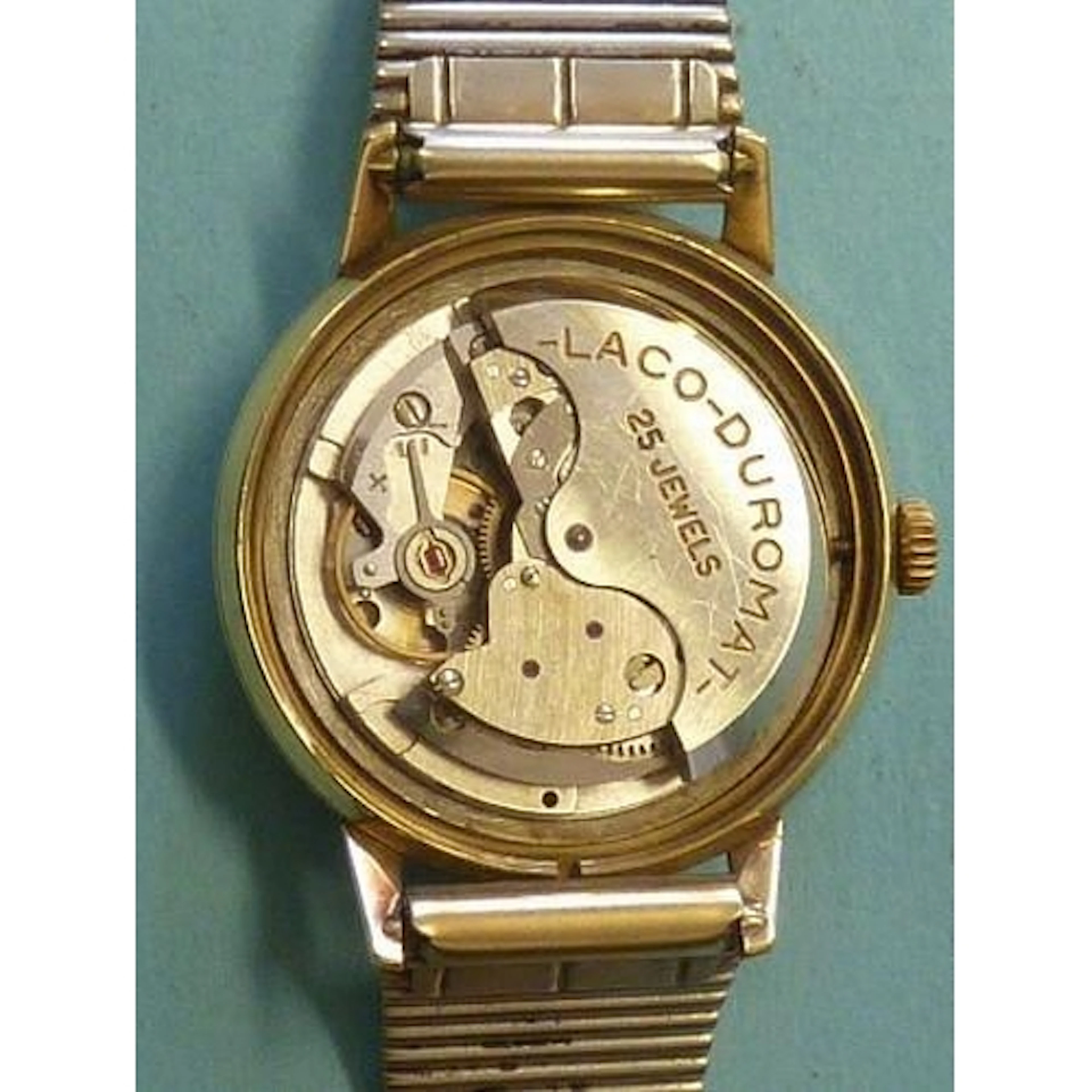 J W Benson, a gentleman's 15ct-gold-cased automatic wrist wa...