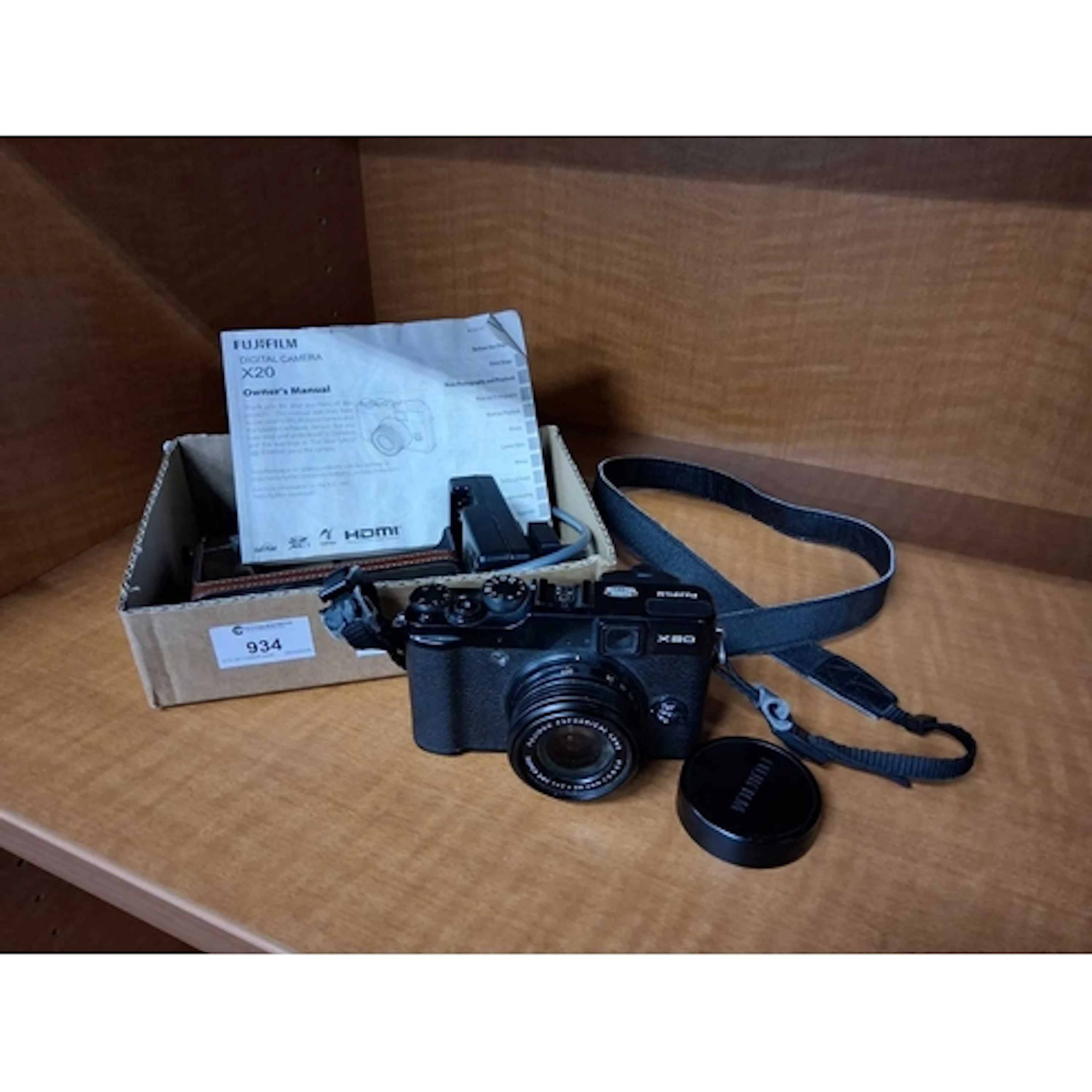 A FUJIFILM X20 DIGITAL CAMERA, with owner's manual, cable re...