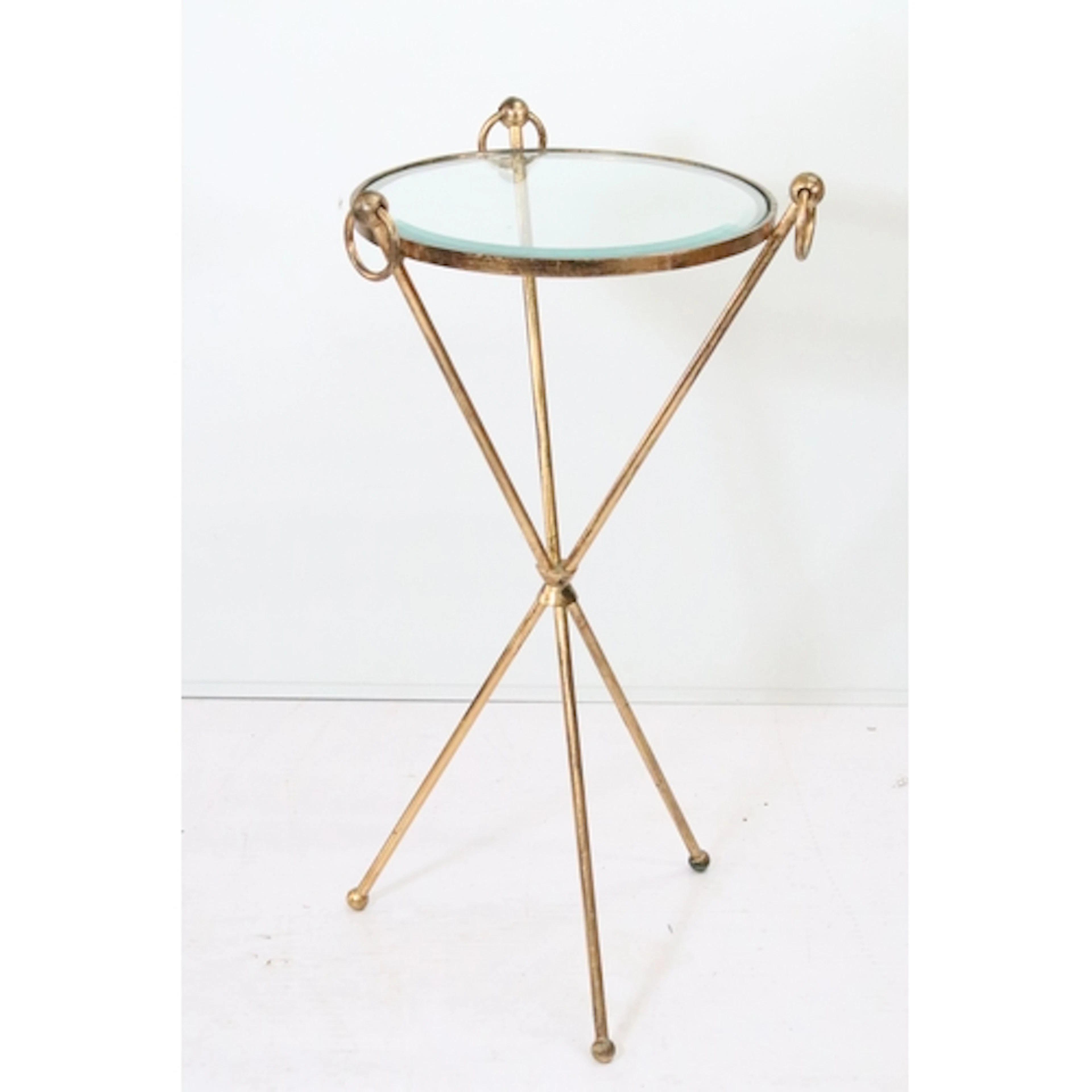 20th century gilt framed and glass topped occasional table, ...