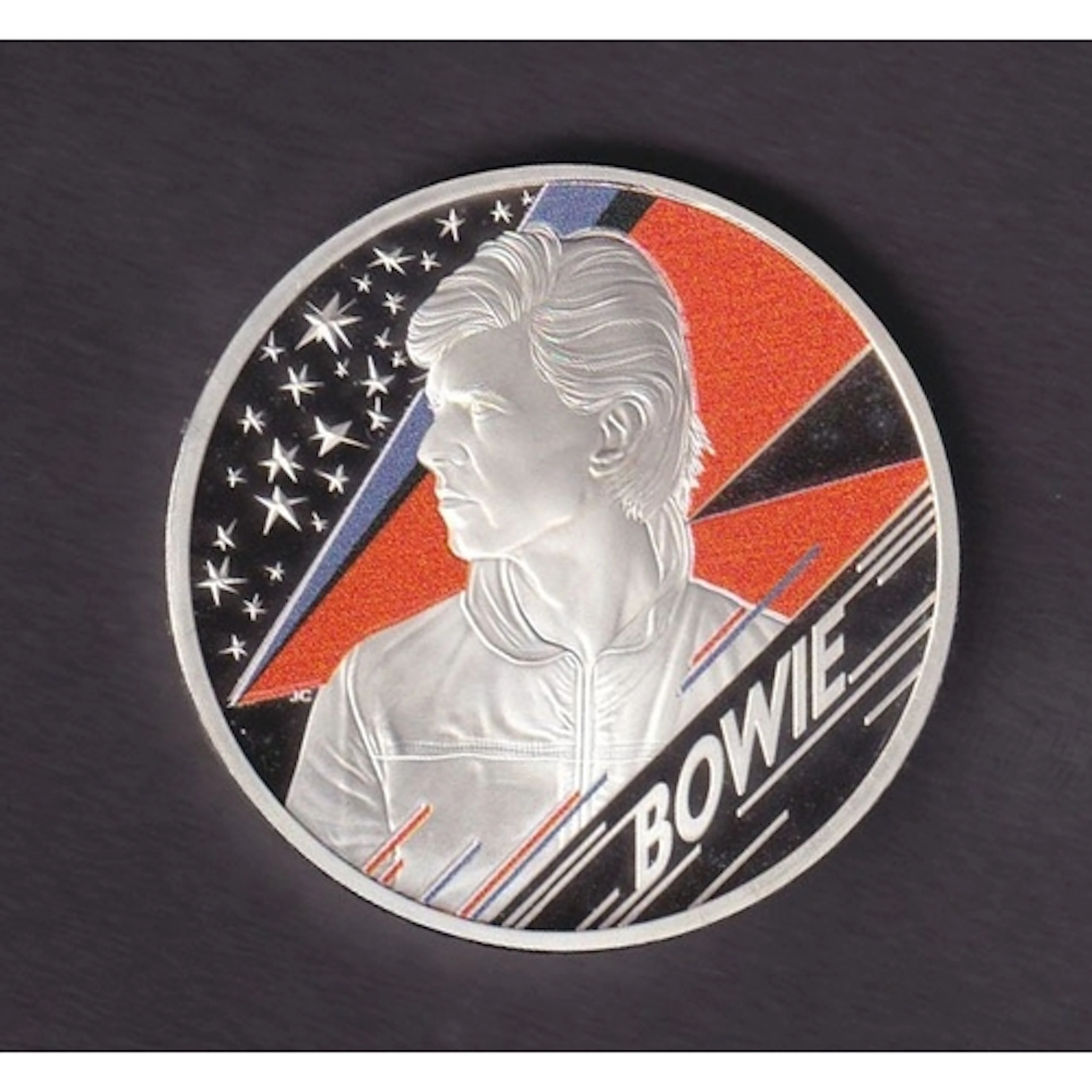 UK 2020 David Bowie £2 one-ounce silver proof coin, boxed wi...