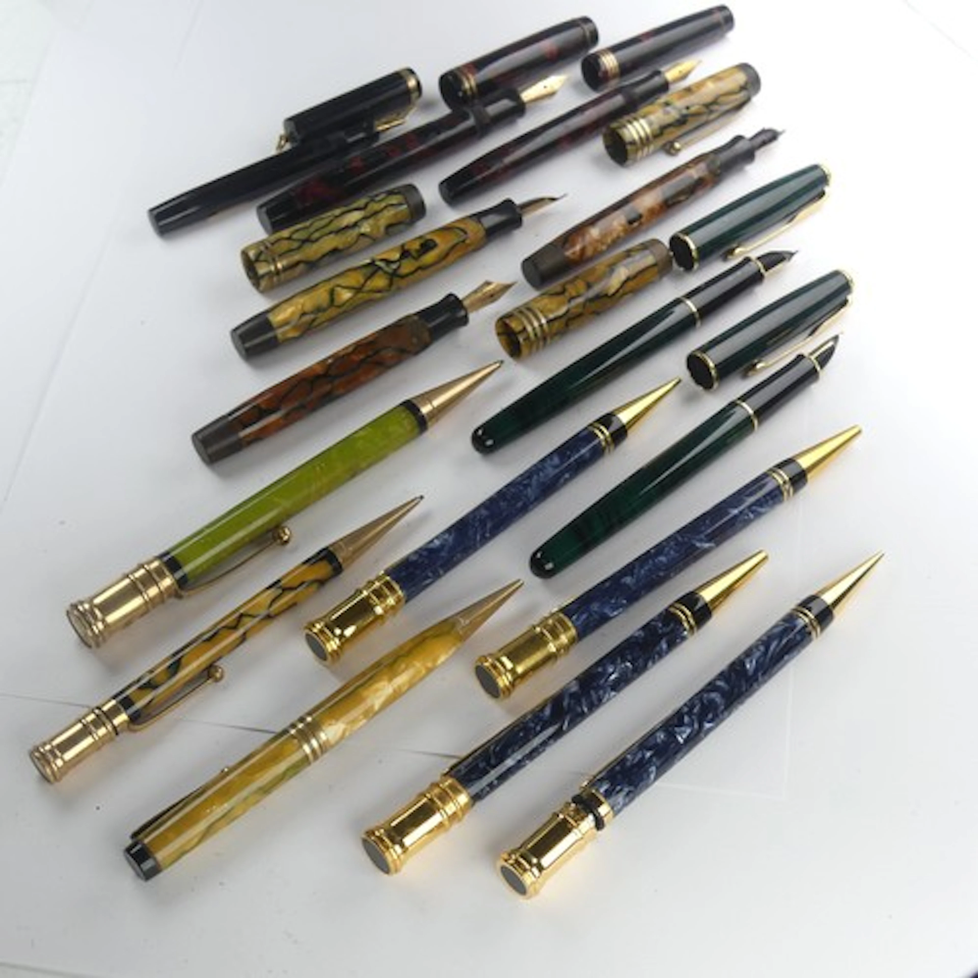 A Parker Duofold Fountain Pen, in black and pearl, Canada, w...