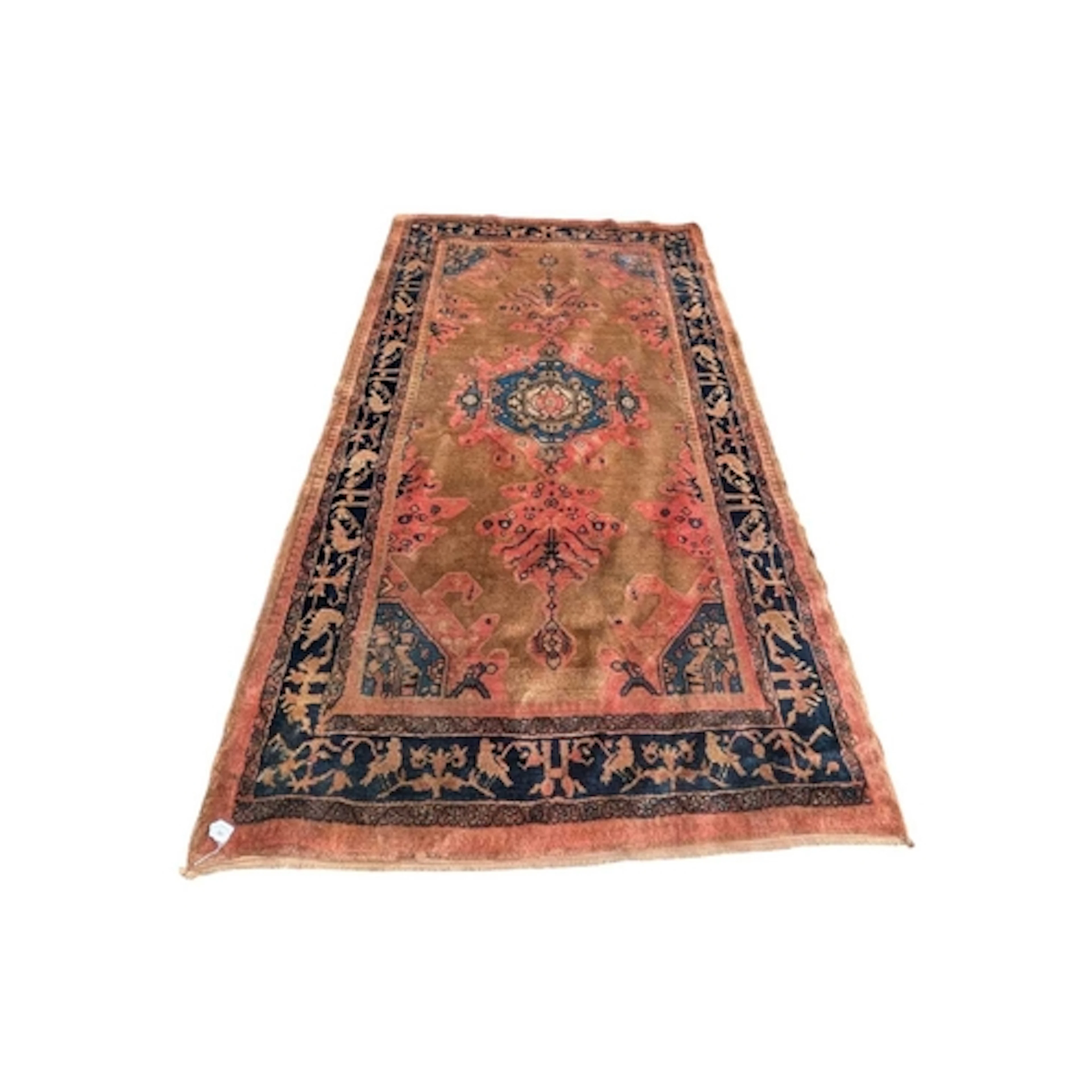 A vintage 20th century Oushak Turkish carpet floor rug. Rect...