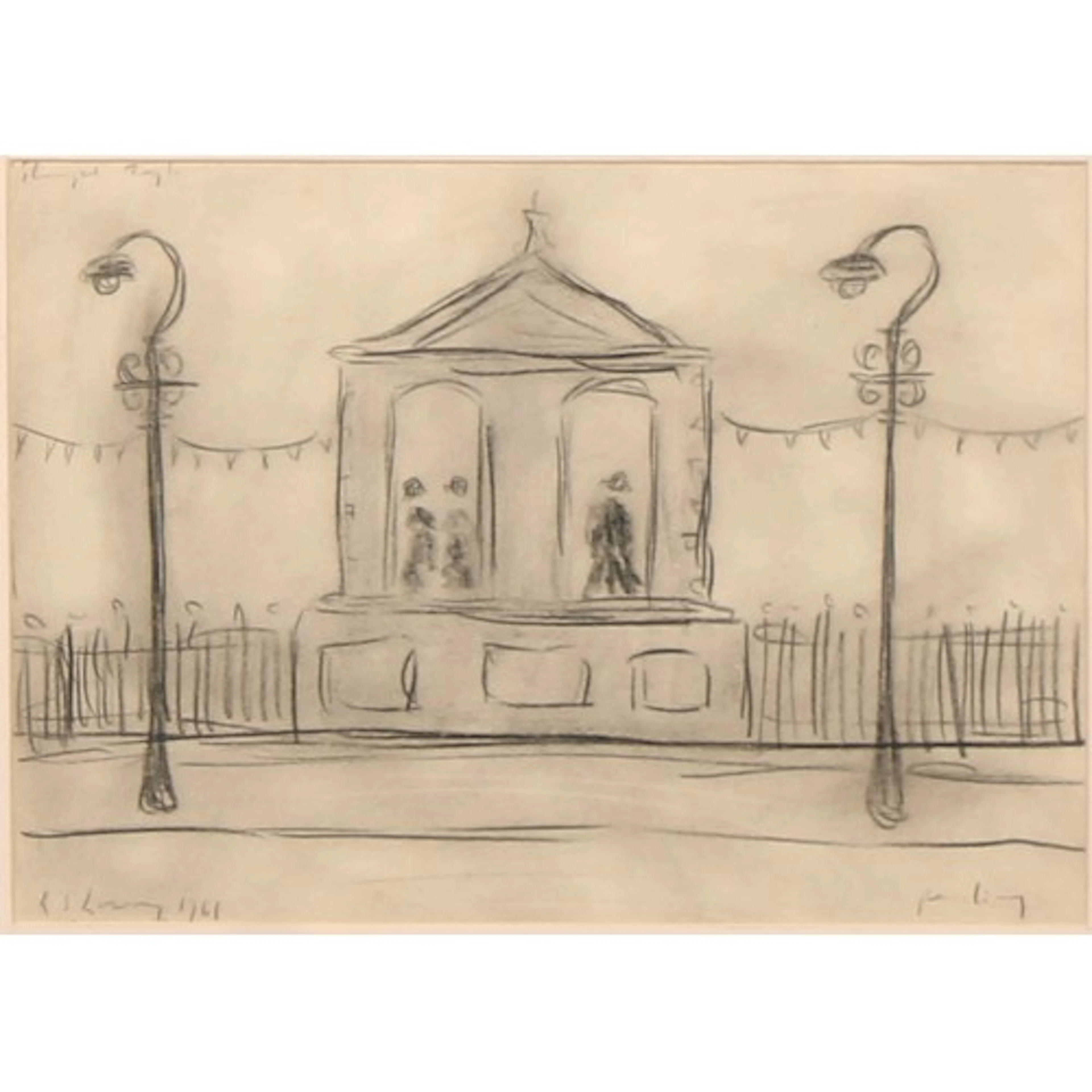 After L. S. Lowry (1887-1976) The Bandstand signed, dated ...