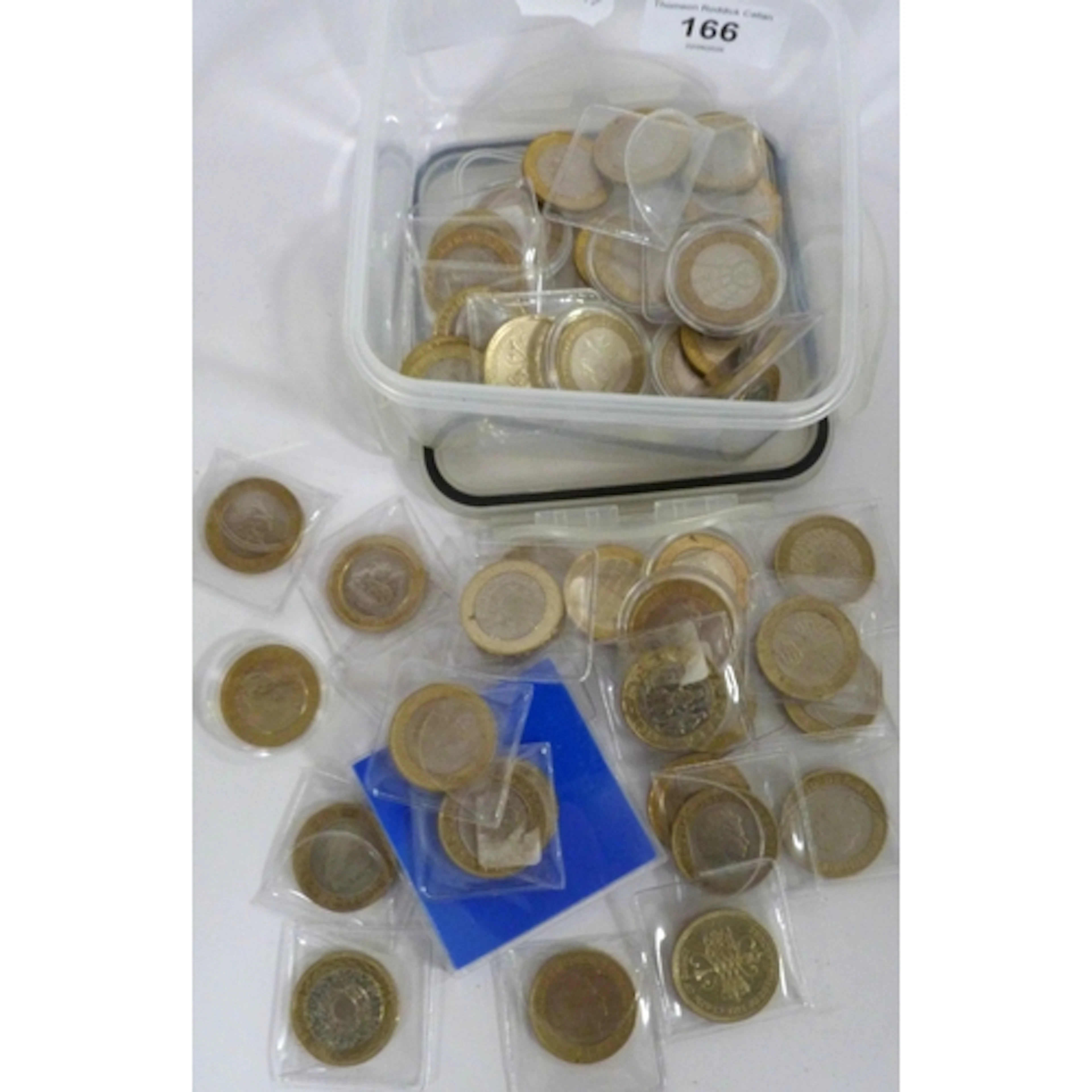 Collection of Queen Elizabeth II British two pound coins, va...