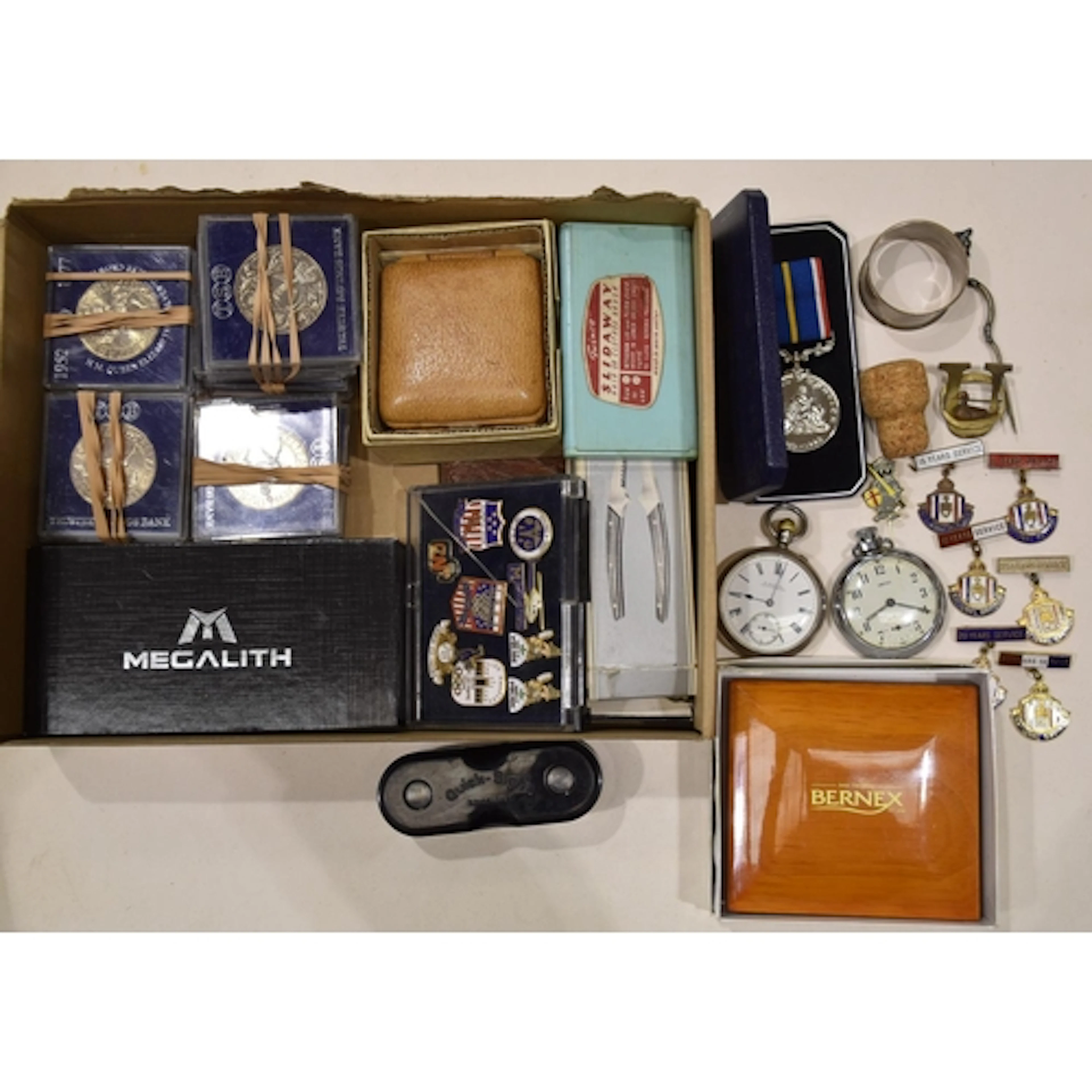 A silver-cased pocket watch marked H Samuel, Manchester, a s...
