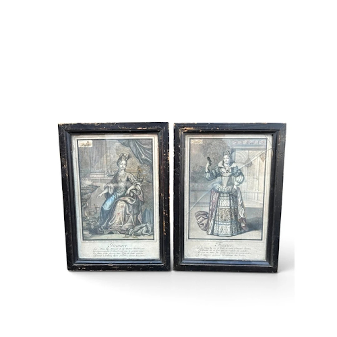 AFTER NICOLAS BONNART: "JANVIER" AND "FEVRIER" COPPERPLATE E...