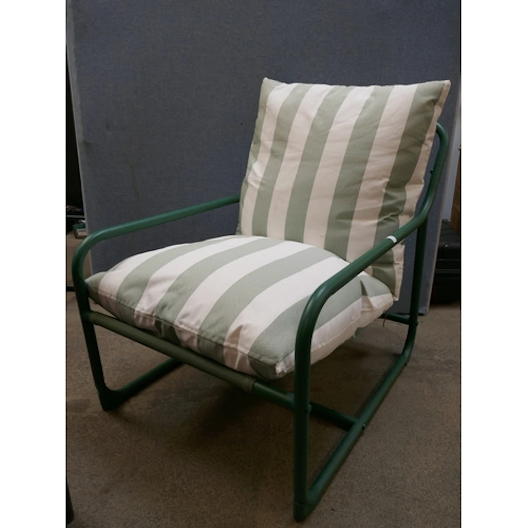 A Kettler green stripe relaxer chair , original RRP £99.99 (...