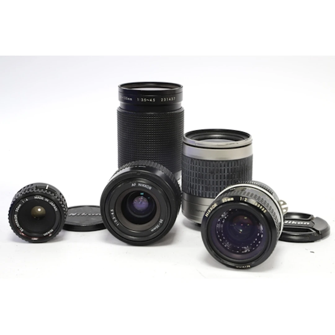 A quantity of Nikon Lenses to include AF Nikkor 35-70mm f/3....