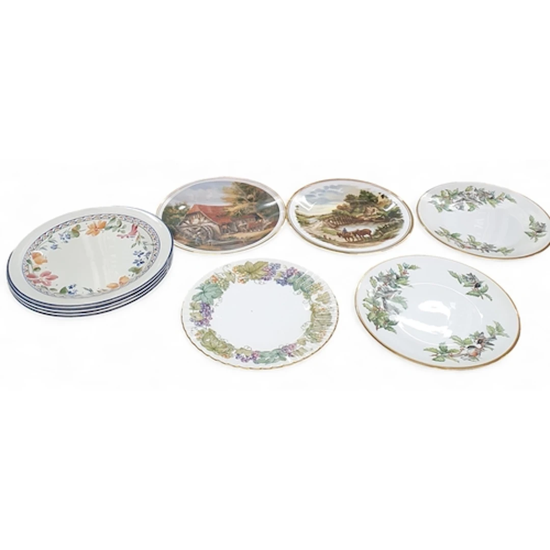 A quantity of Decorative Plates. D 30 cm approx.