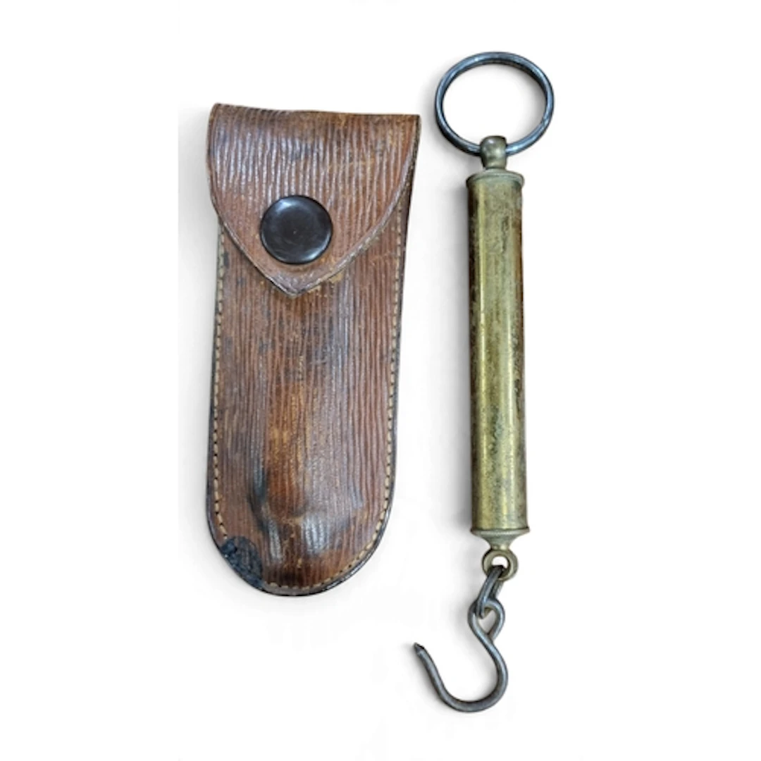 An original Salter Pocket Scales with its original leather c...