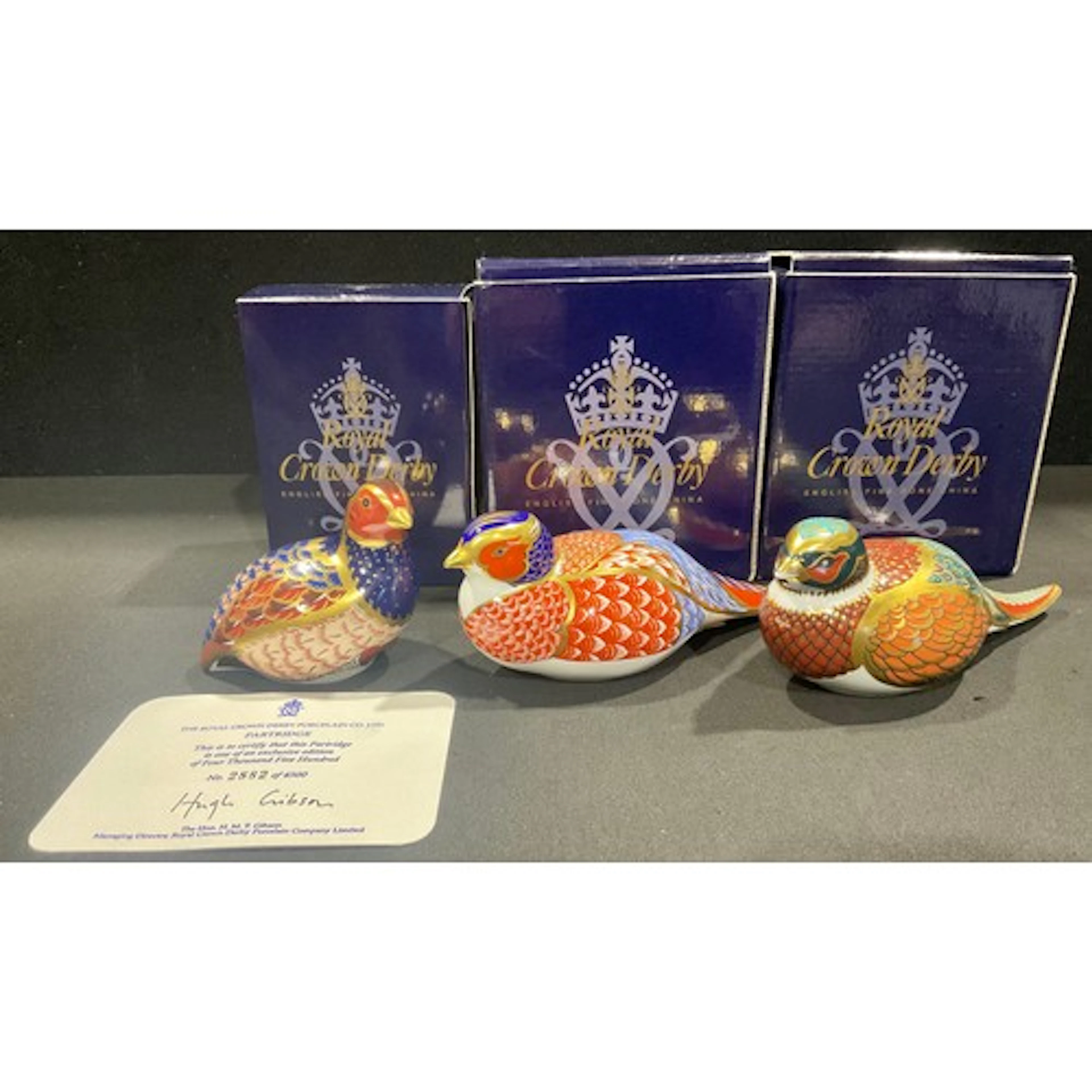 A Royal Crown Derby paperweight, Partridge, limited edition ...
