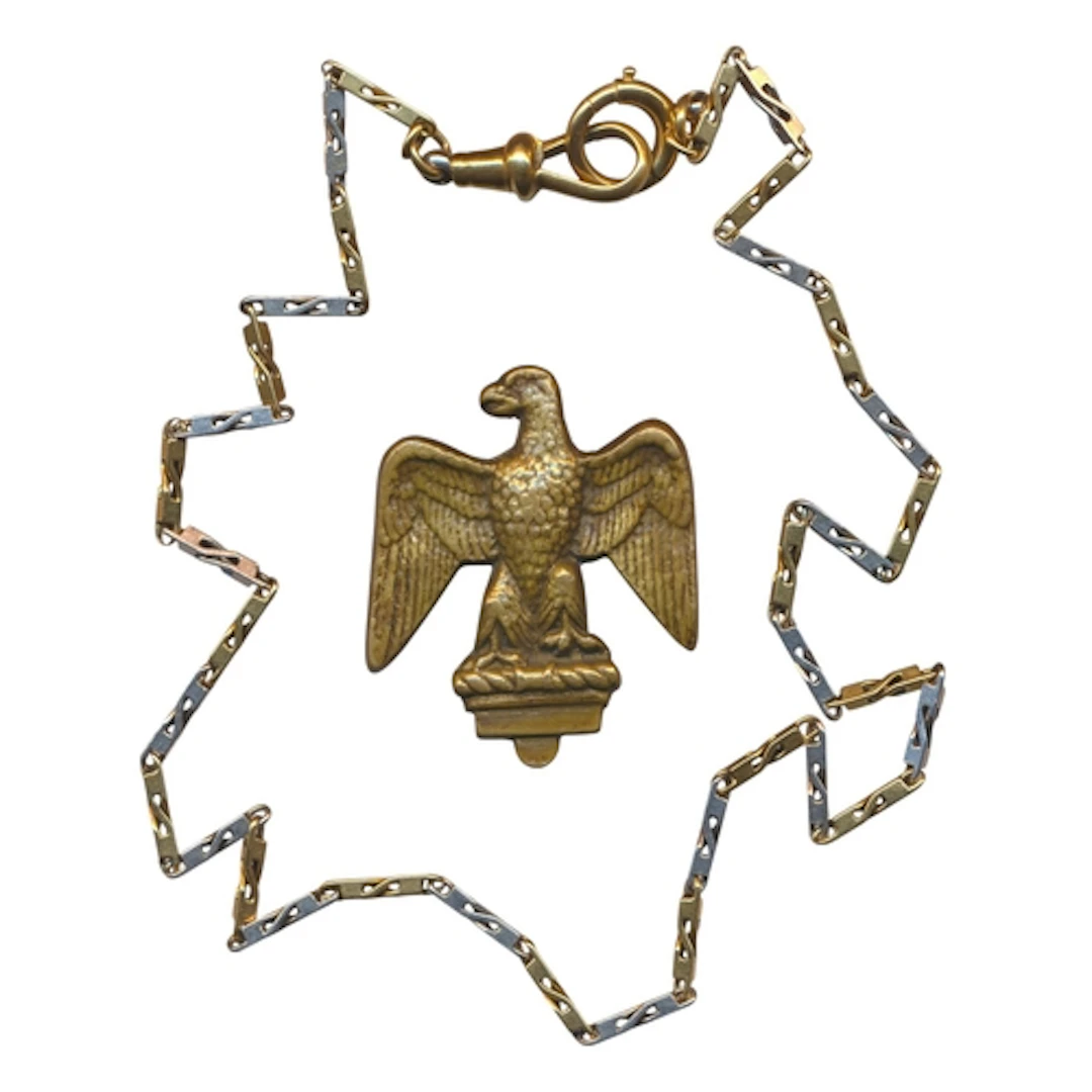 18ct gold and platinum necklace, with interlinking chains, w...