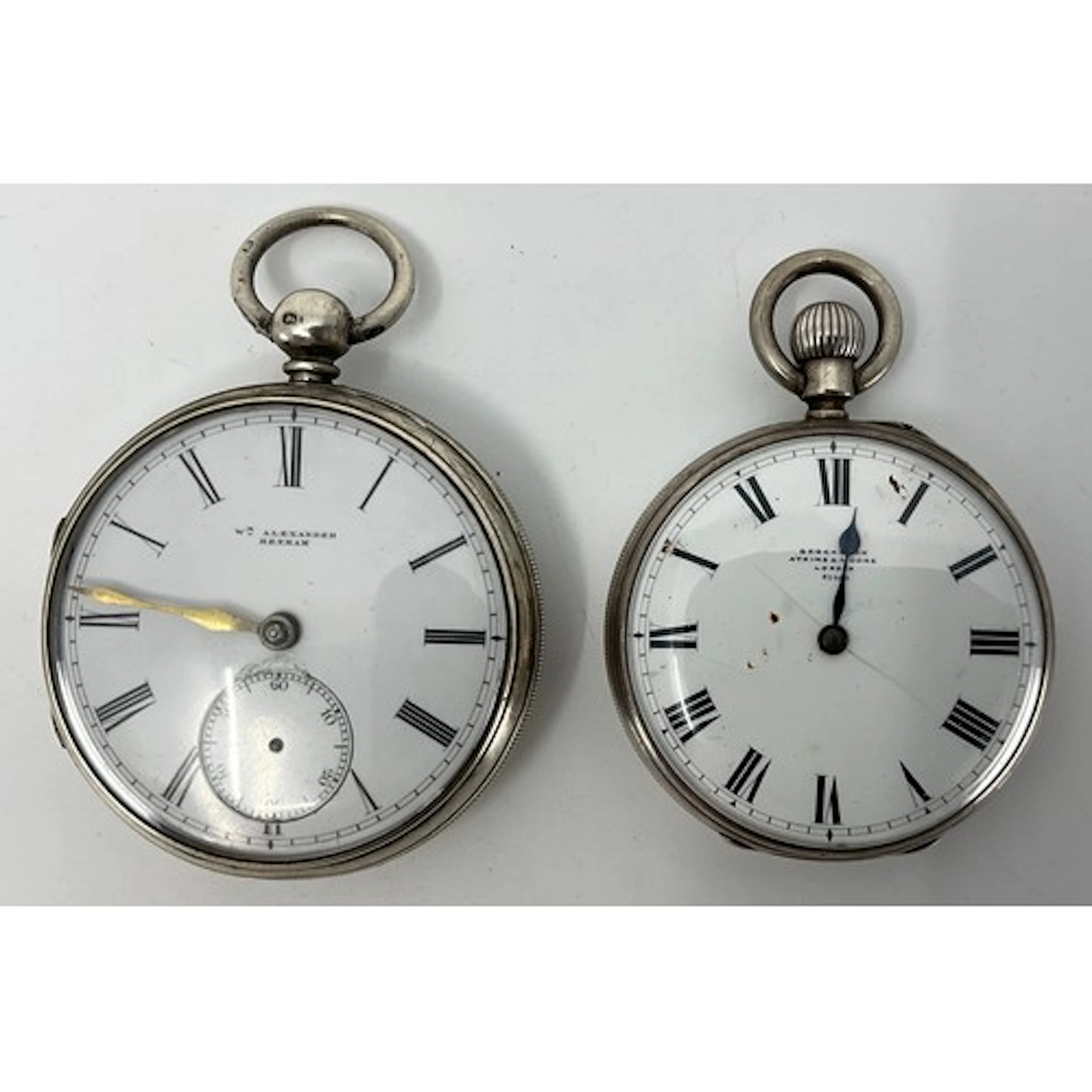 A Victorian silver open faced pocket watch, by William Alexa...
