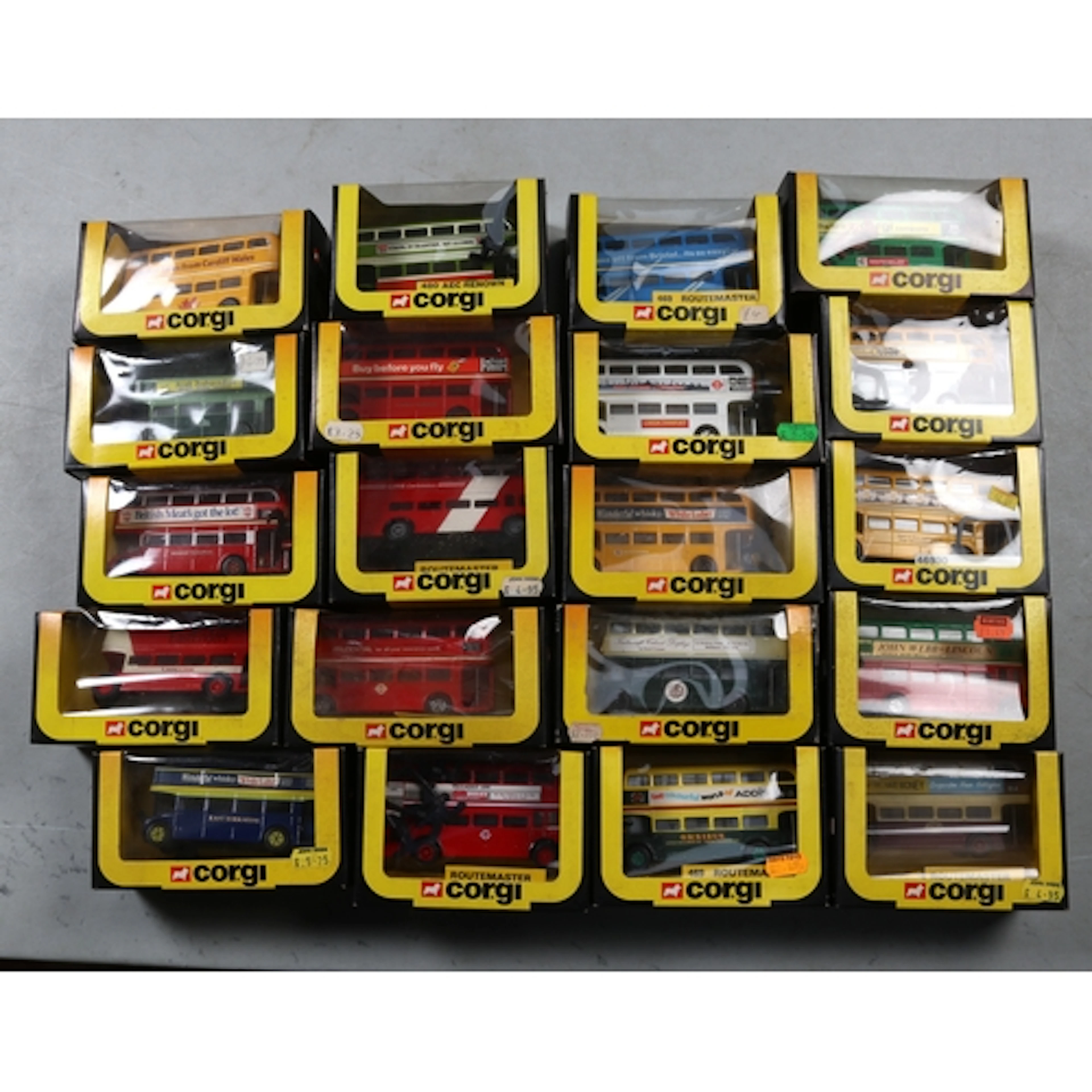 53 Corgi Routemaster Bus models dating from the 1980s and 19...
