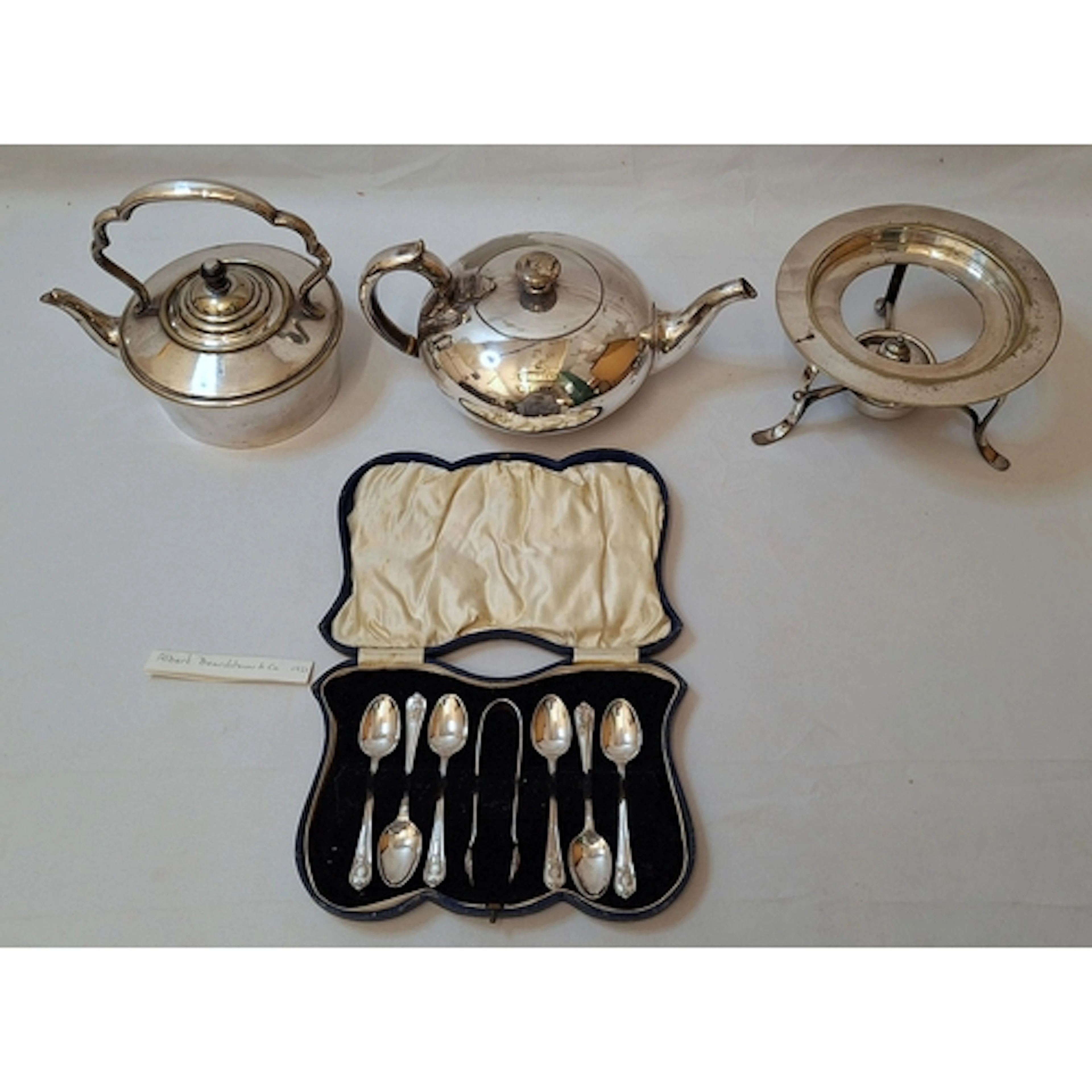 Silver Plated British Admiral Elkington teapot, vintage spir...