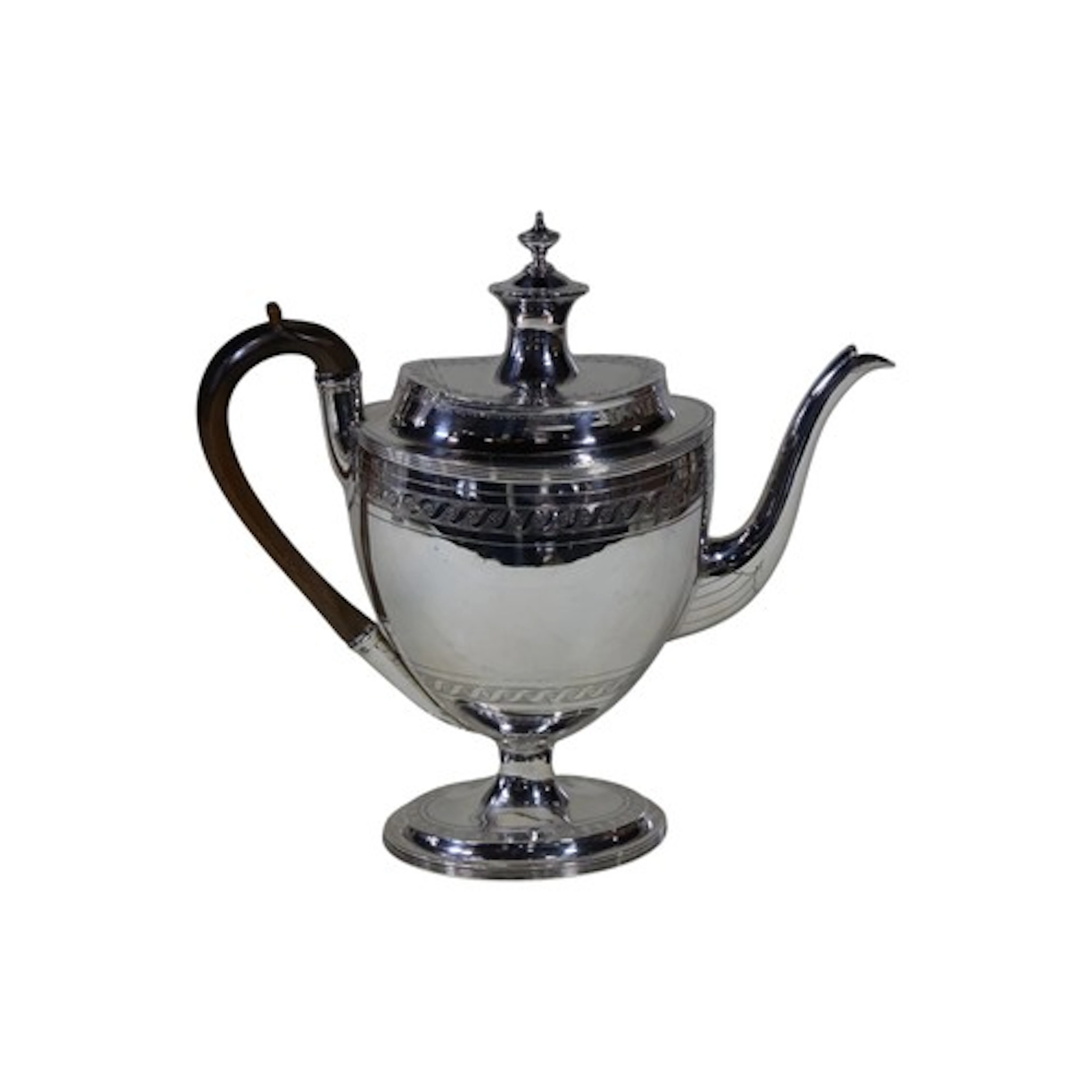 A George III silver coffee pot, London 1801, by George Smith...