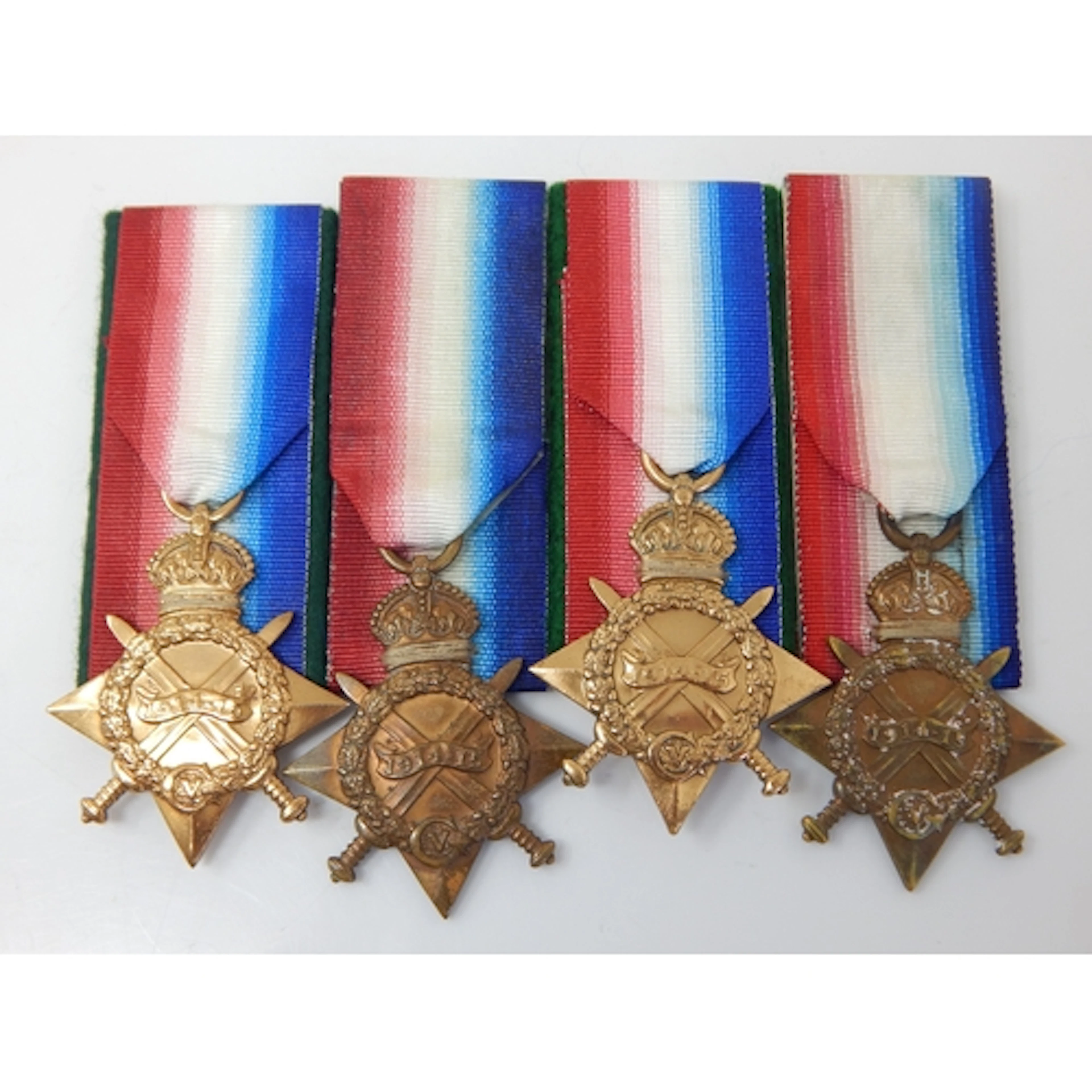 WWI 1914-1915 Star Medals Awarded & Named to "R11124 PTE. A....