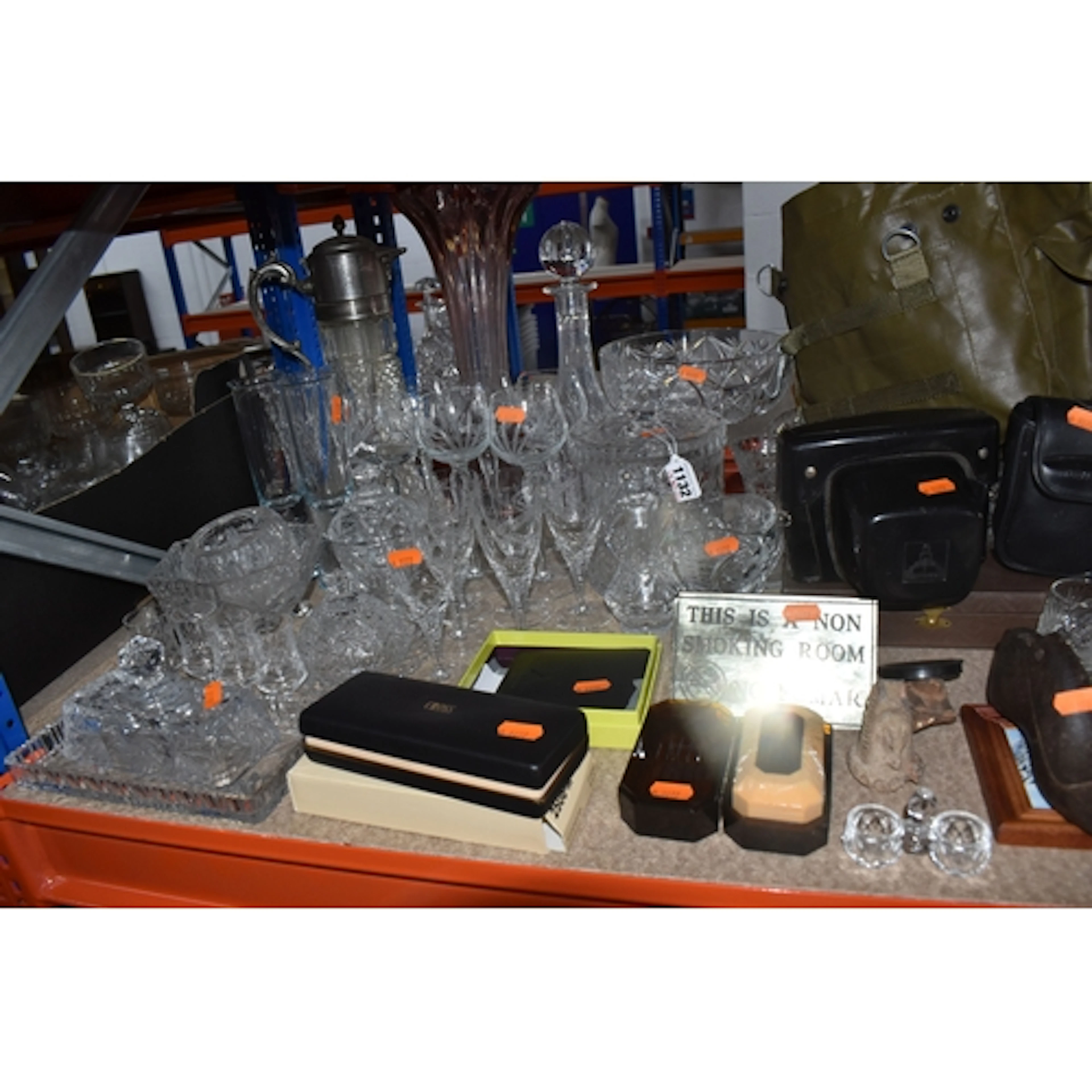 A GROUP OF GLASSWARE AND MISCELLANEOUS to include a large cl...