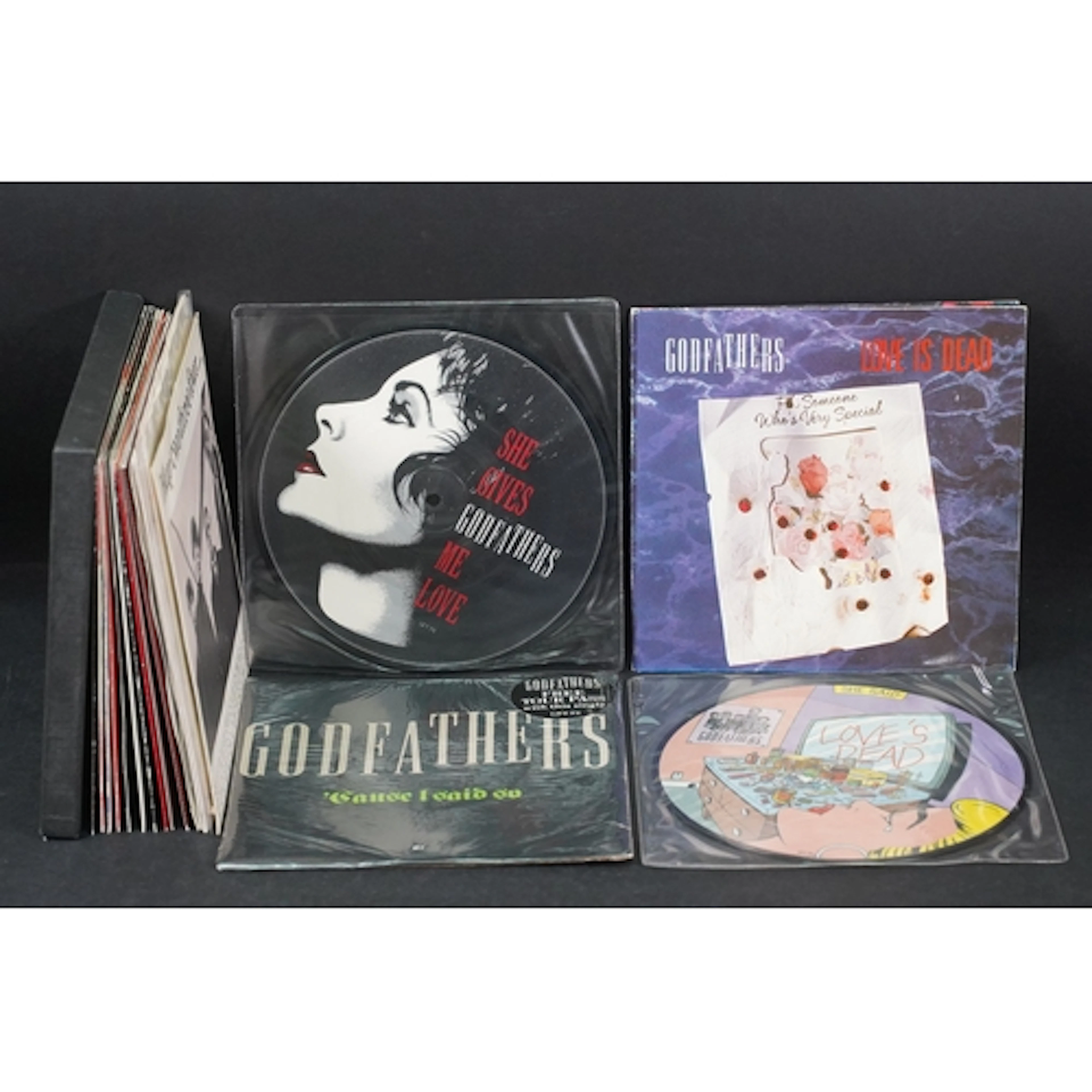 Vinyl / Autographs - 18 Godfathers and related 7” singles an...