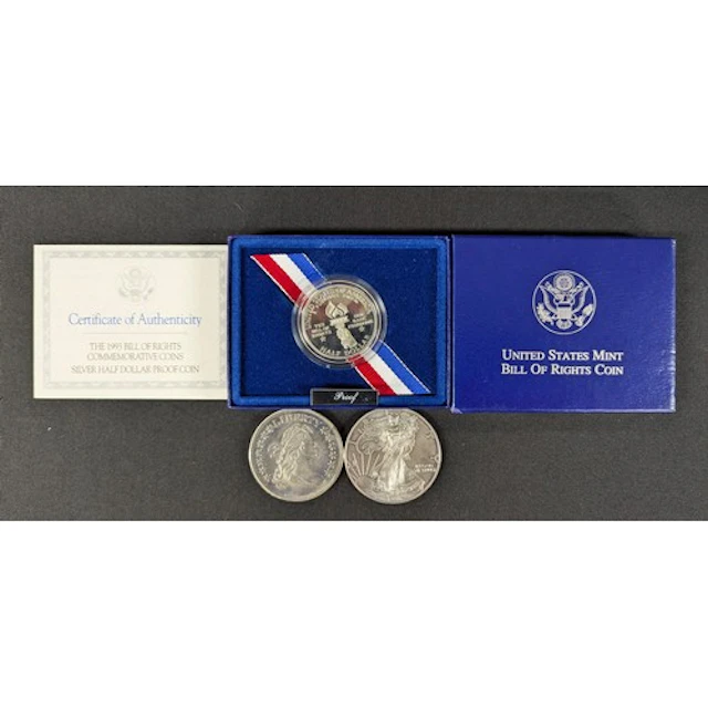 Two United States of America 2 troy ounce of fine silver $1 ...