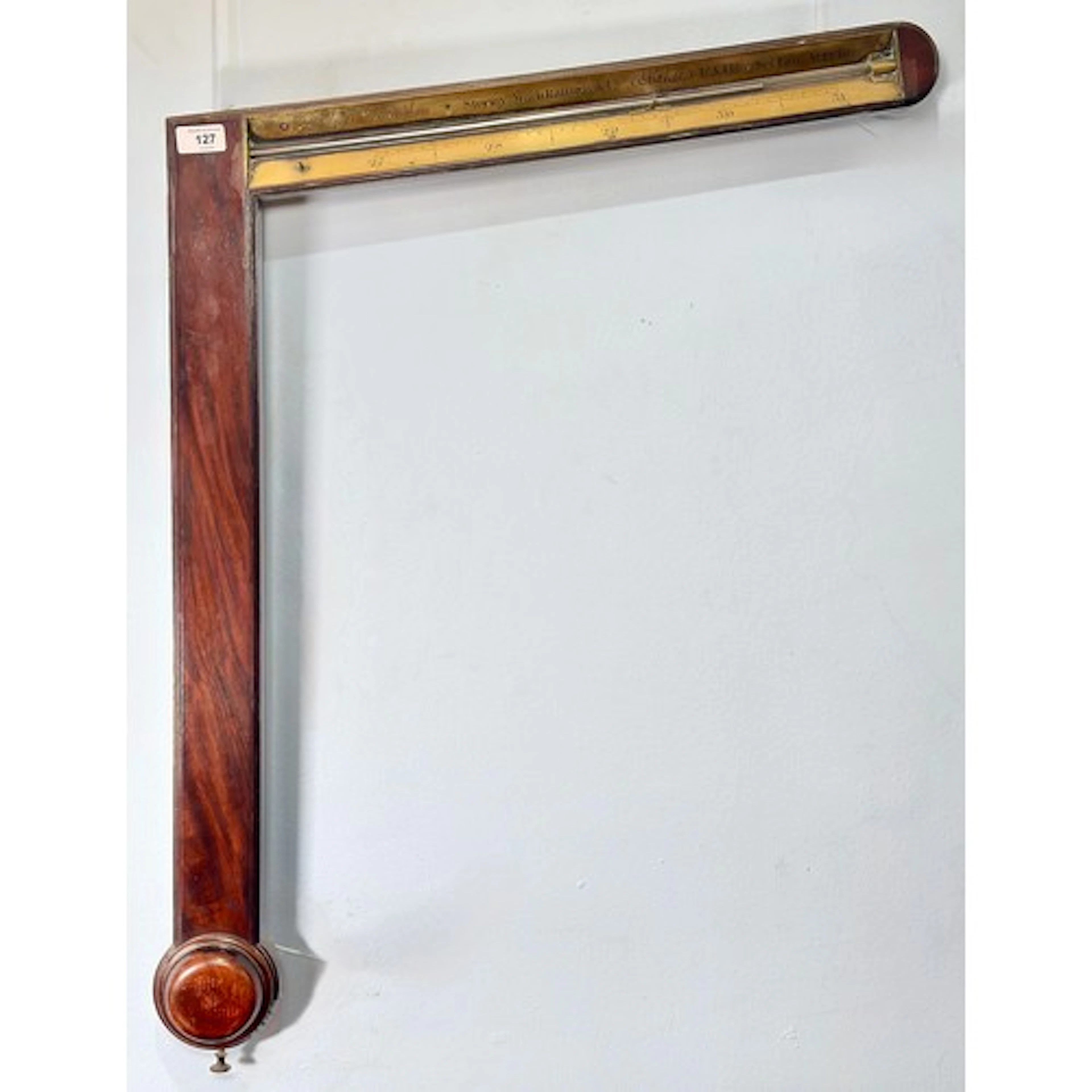 A rare George IV brass mounted mahogany Angle Barometer, P. ...