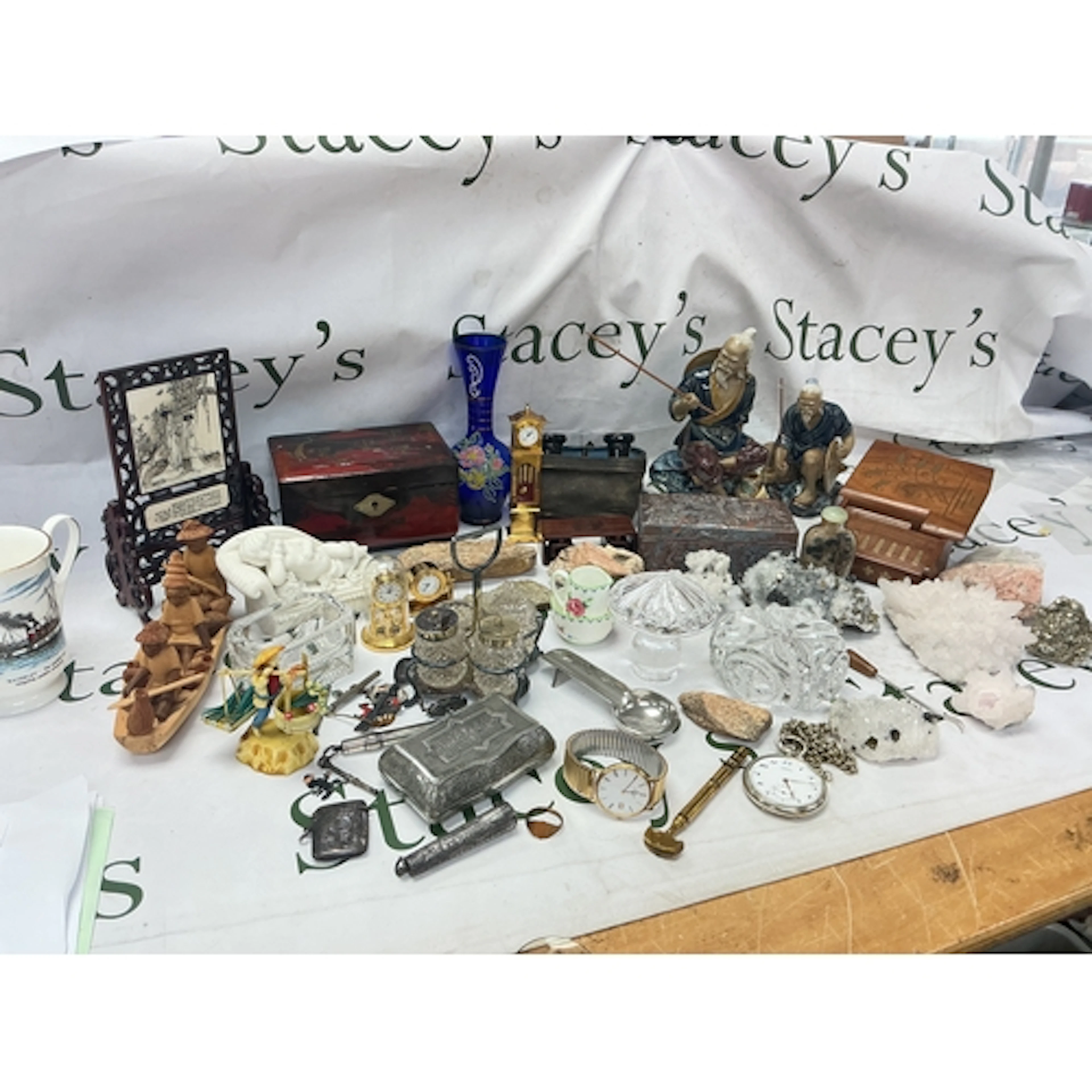 A collection of assorted items including silver hallmarked p...