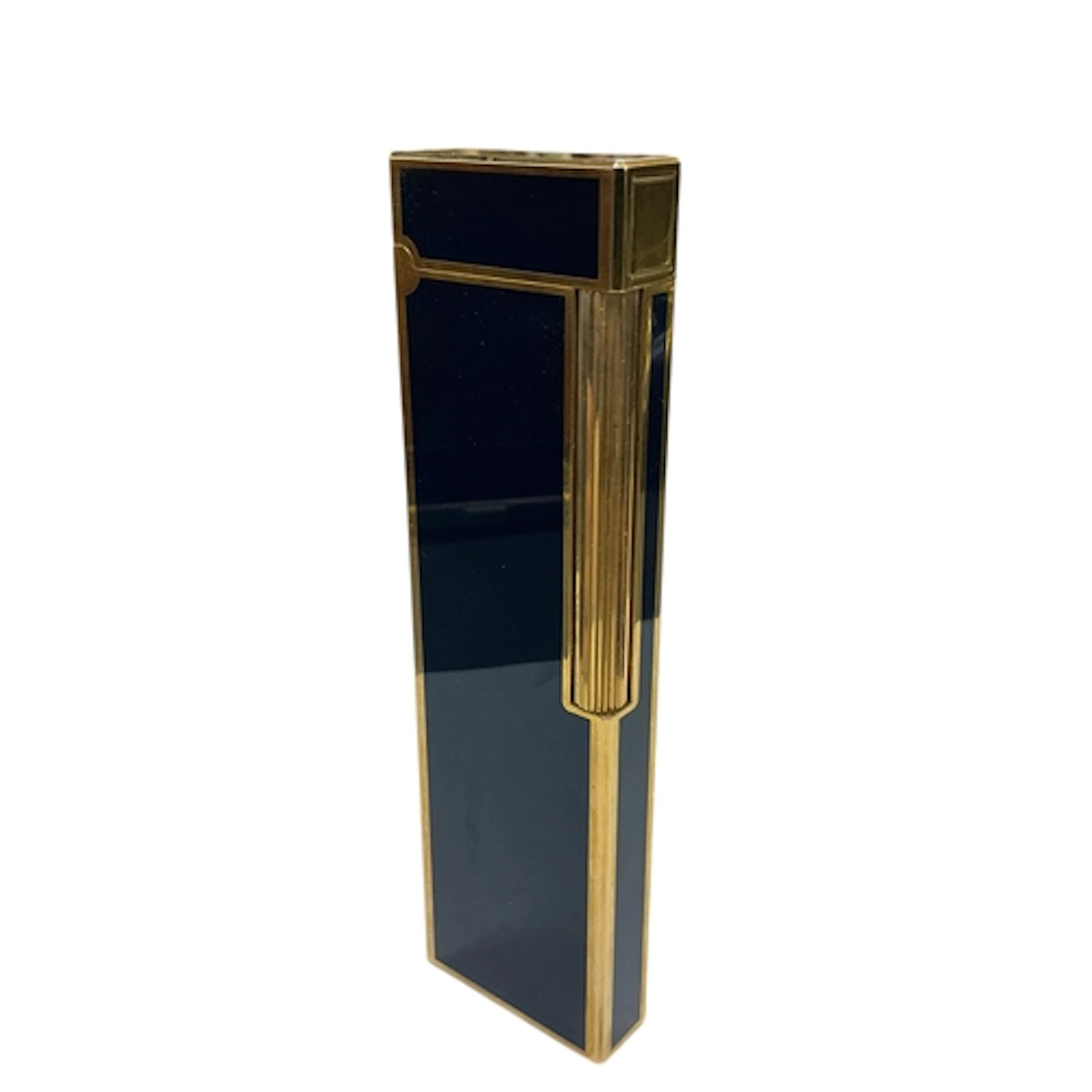 An S.T. Dupont gold-plated and Chinese blue lacquer table li...