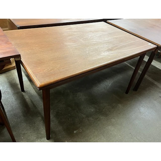 Mid-century rectangular teak dining table, 130cm L.