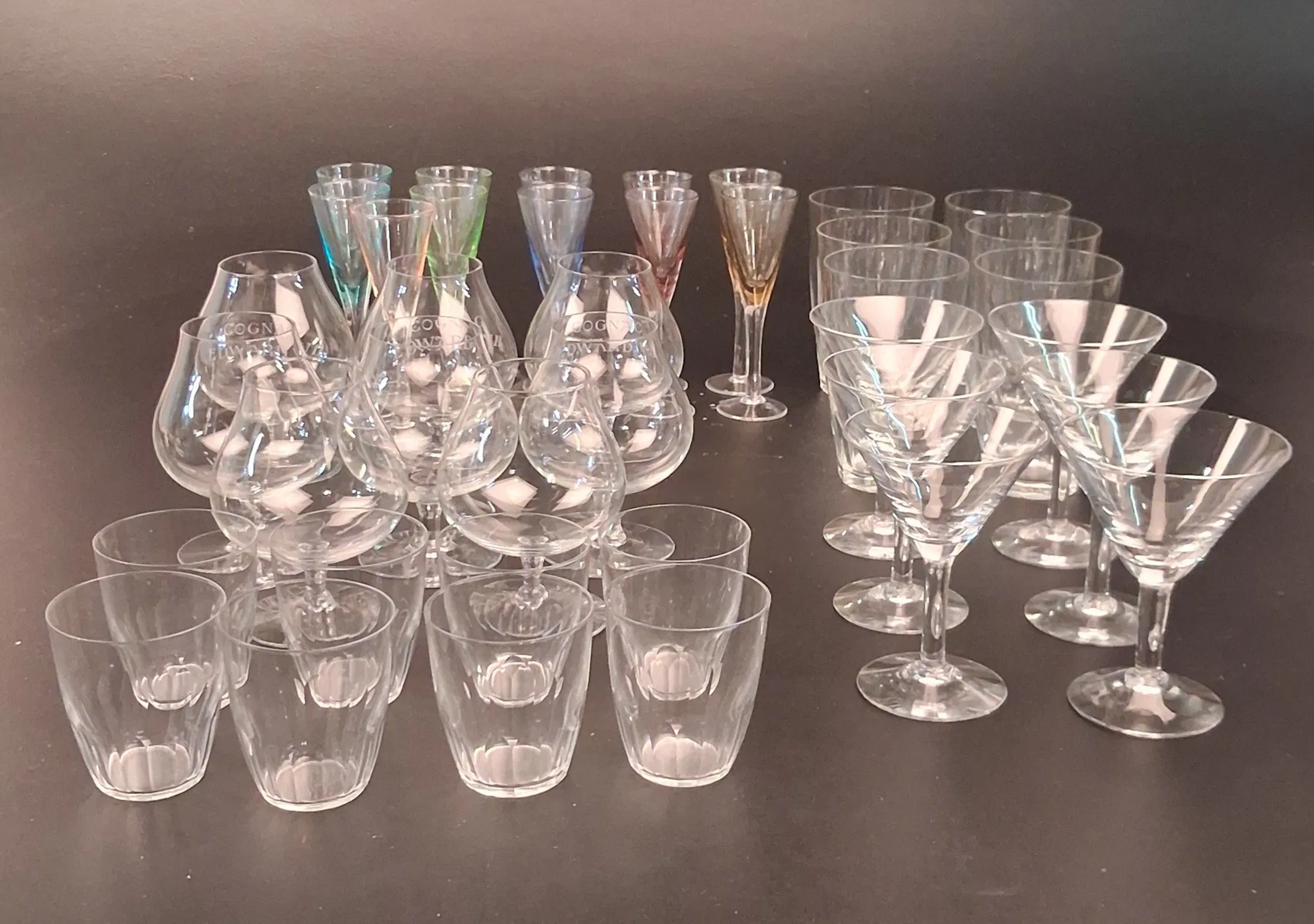 Diverse spritglas.