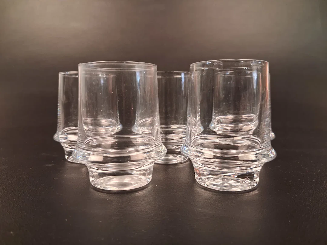 TAPIO WIRKKALA. 5 Whiskyglas, "Marski", Iittala.