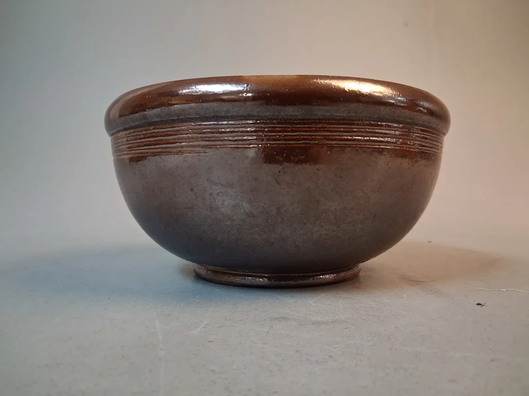 SVEN BOLIN. Senaps-skål, saltglaserat, Höganäs.
