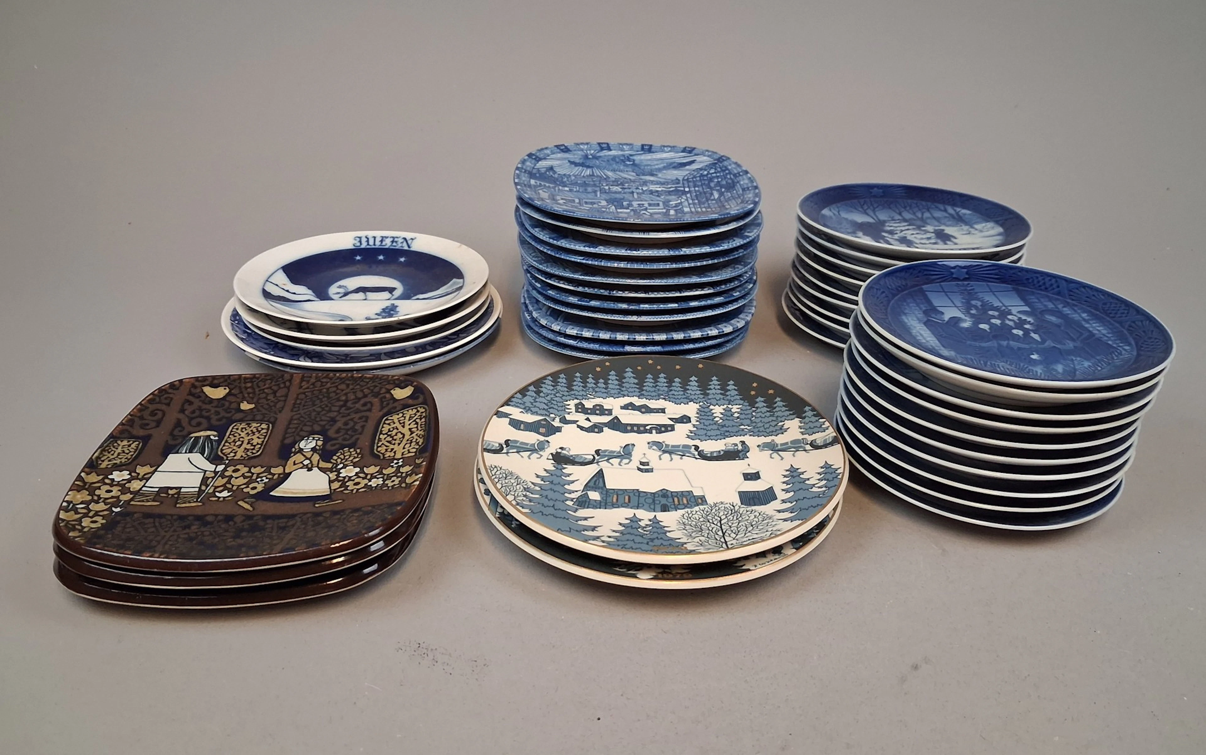 Diverse Jultallrikar. Bl.a Arabia, Rörstrand, Royal Copenhagen m.m.